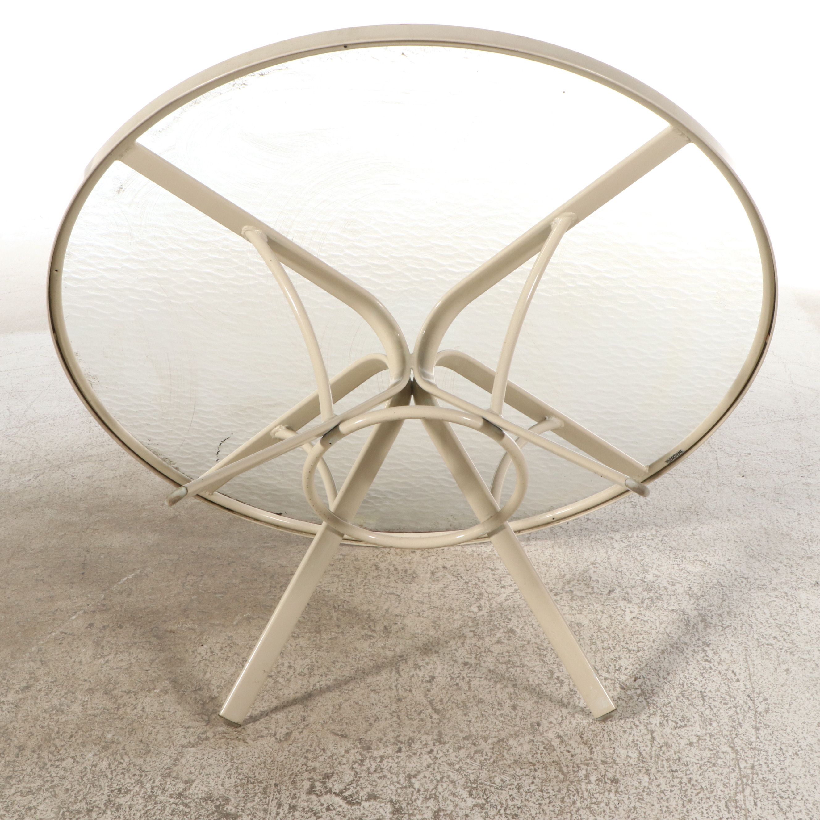 Tropitone Beige Aluminum and PVC Patio Dining Set with Four Chairs