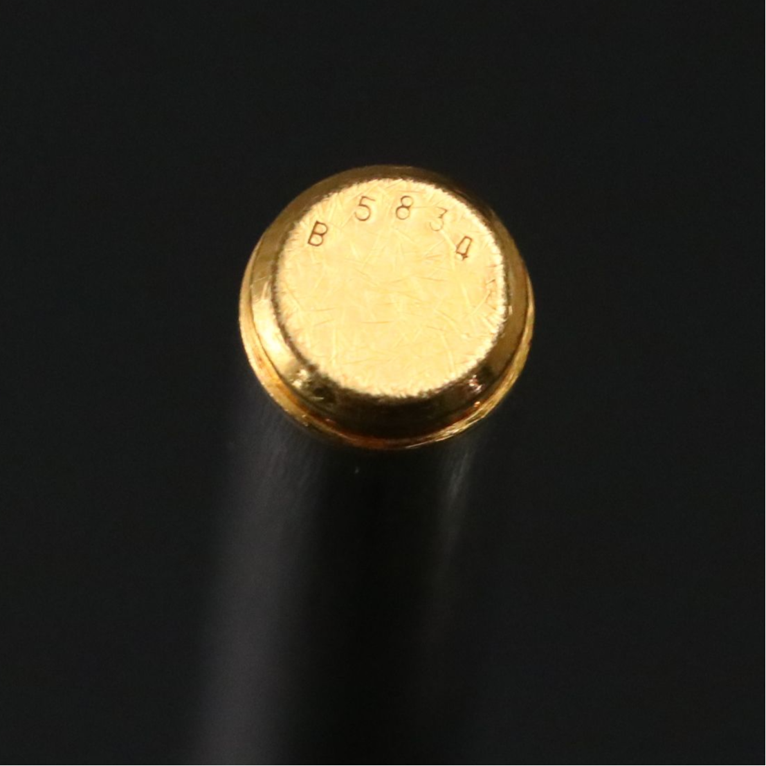 Must de Cartier Santos Brushed Steel and 18K Gold Plate Rollerball Pen