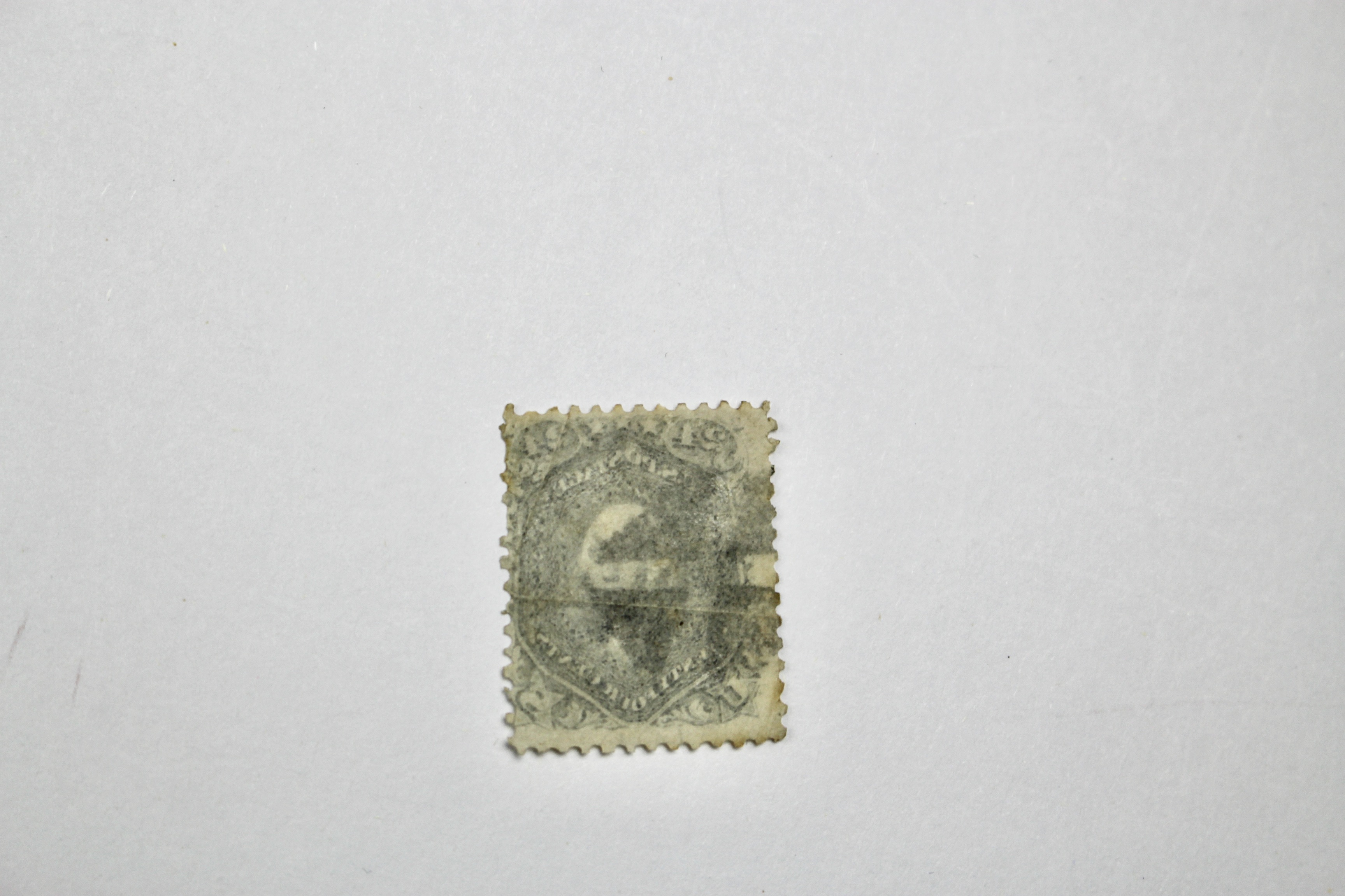 1861 24-Cent U.S. Postage Stamp, Scott 70D, Gray Violet on Thin Paper