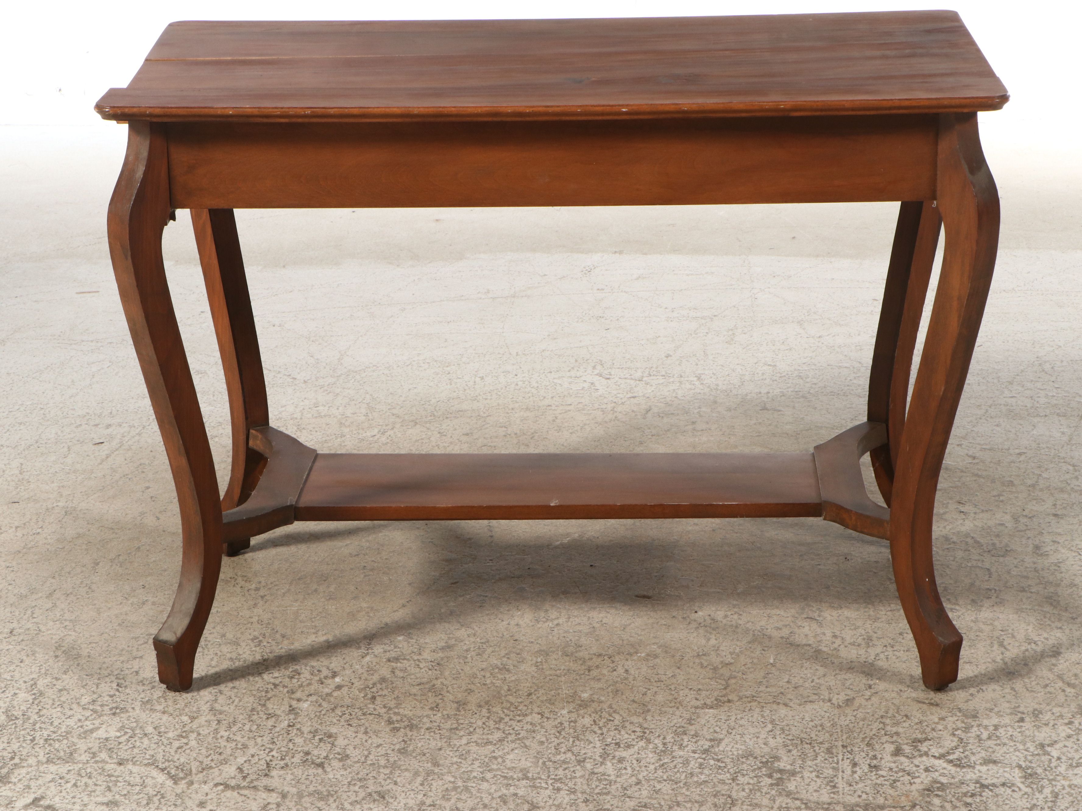 American Empire Style Birch Writing Table, Early 20th Century