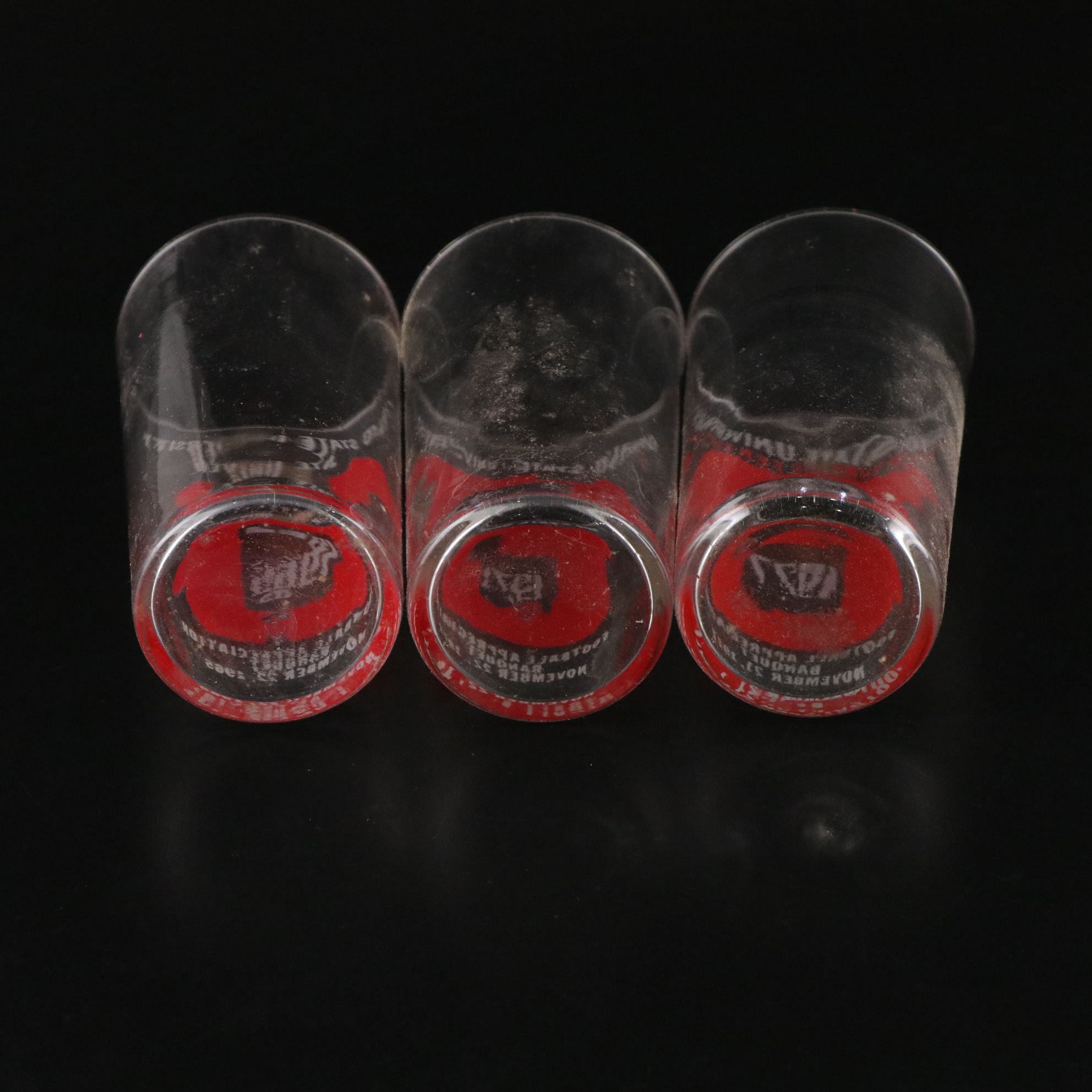Ohio State Buckeye "Football Appreciation Banquet" Glasses