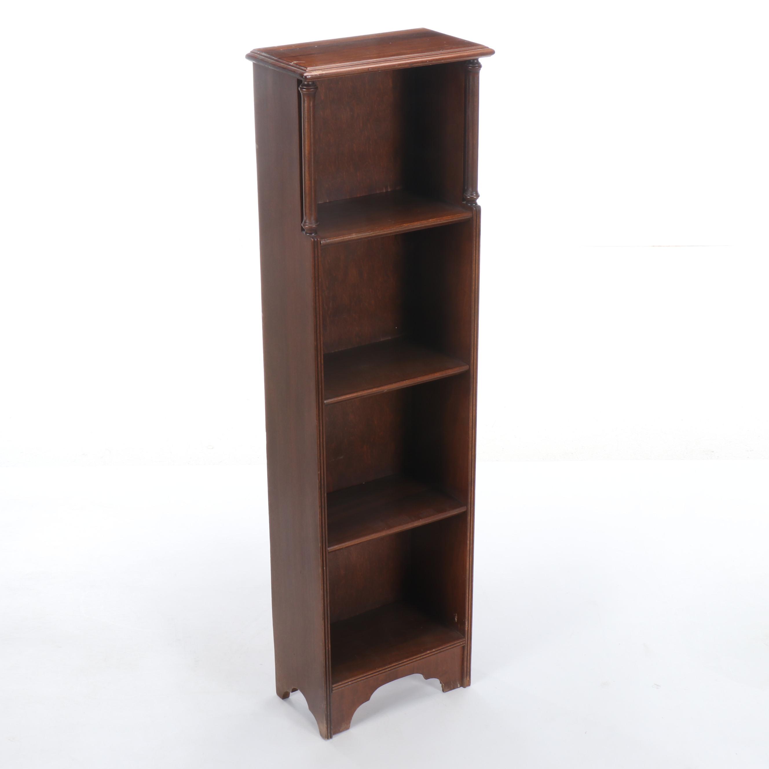 Federal Style Mahogany Finish Wooden Bookshelf
