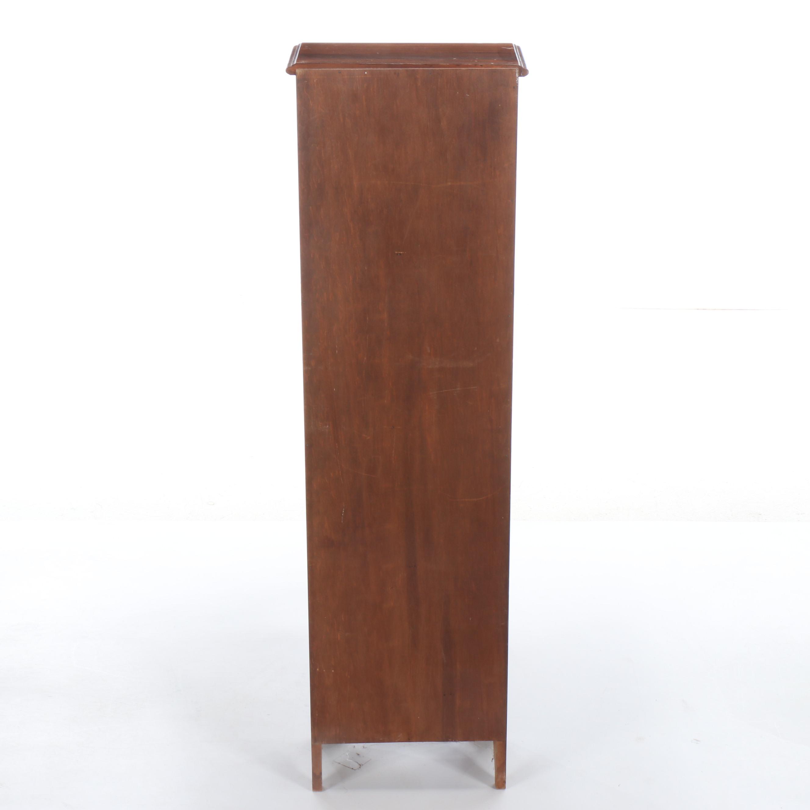 Federal Style Mahogany Finish Wooden Bookshelf