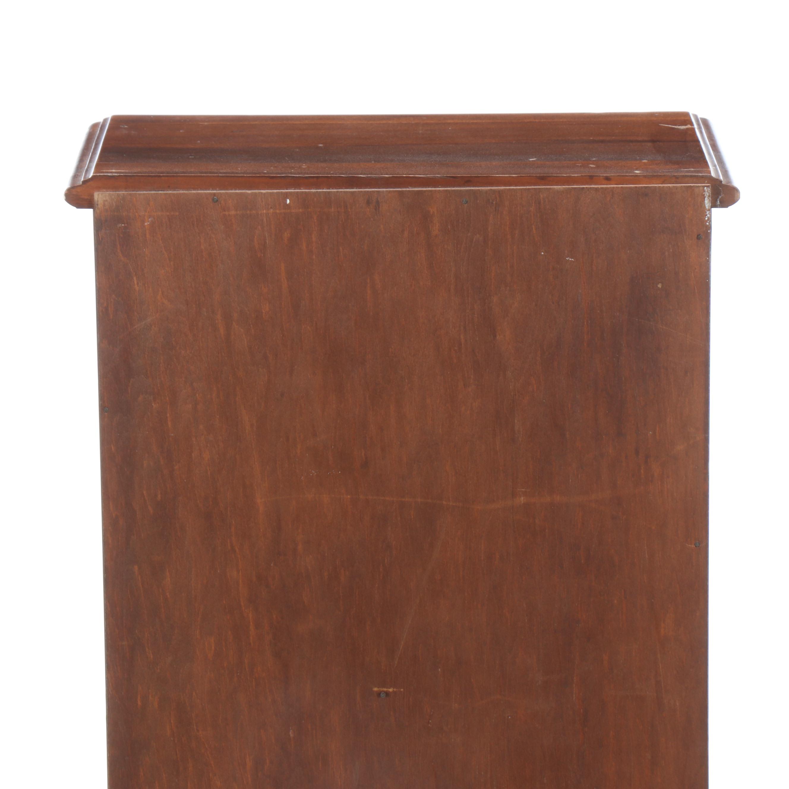 Federal Style Mahogany Finish Wooden Bookshelf