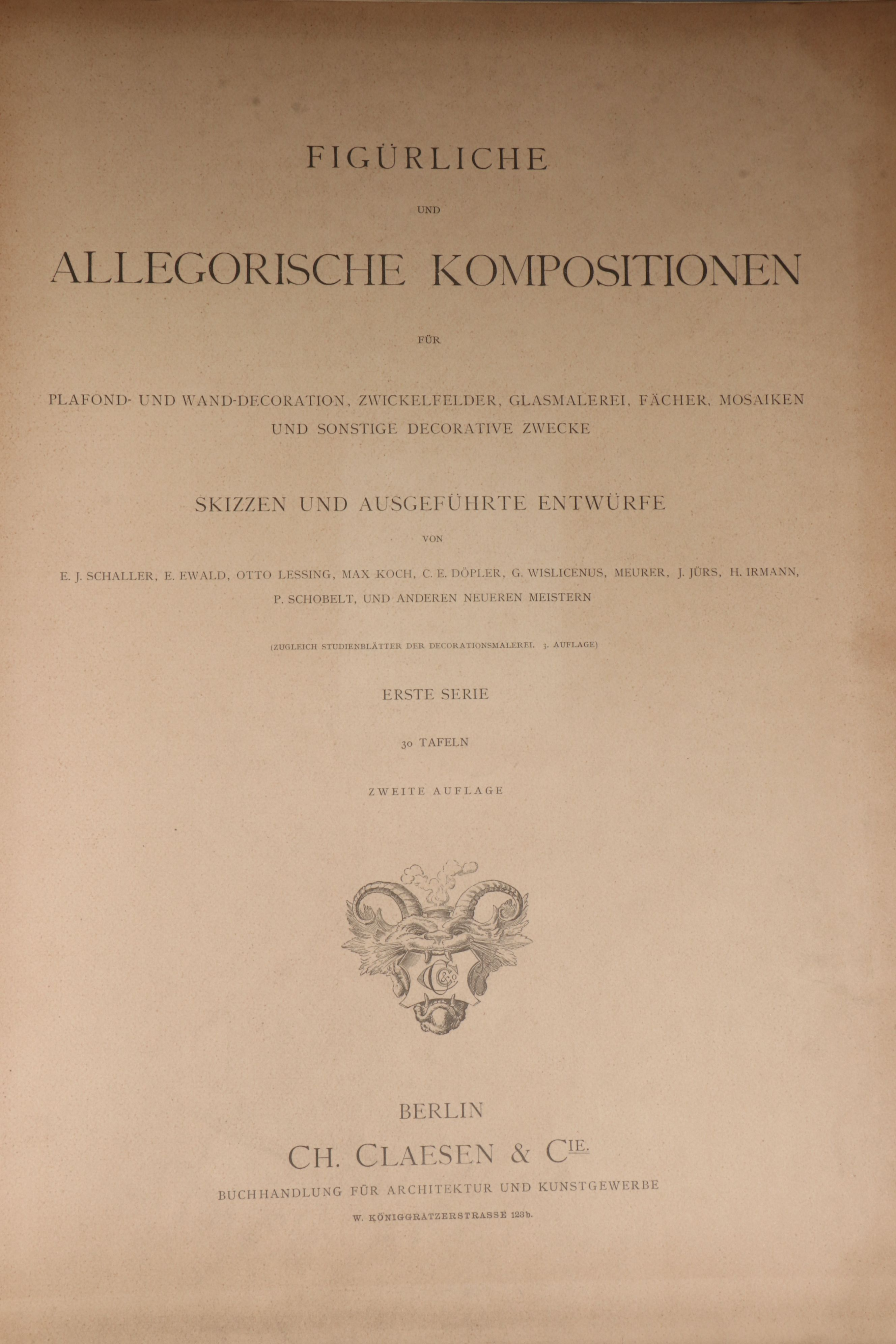 "Figürliche und allegorische Kompositionen" Folio, Late 19th Century