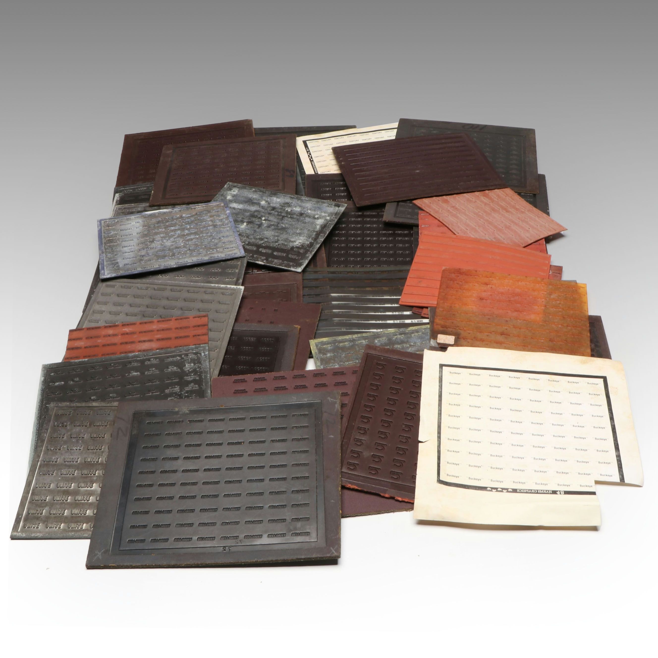 Fiberboard and Other Vintage Printing Plates