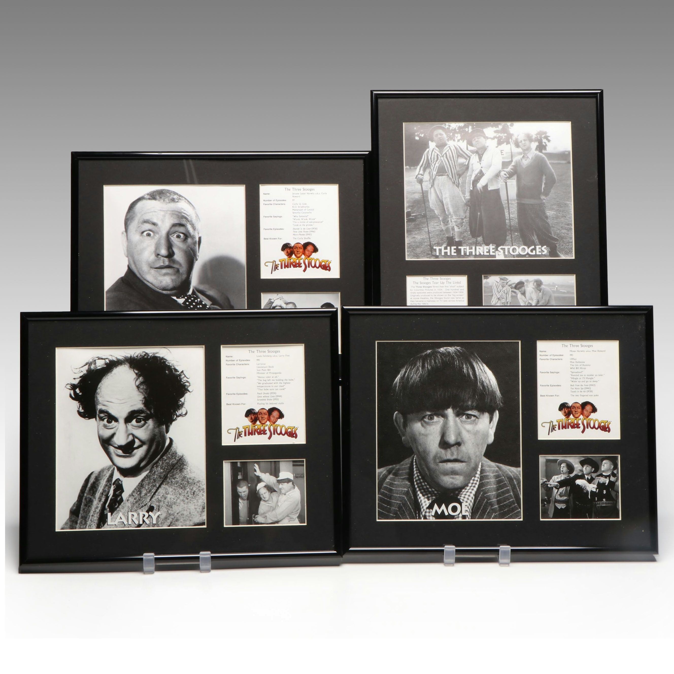 Toon Art "The Three Stooges" Framed Collage Displays