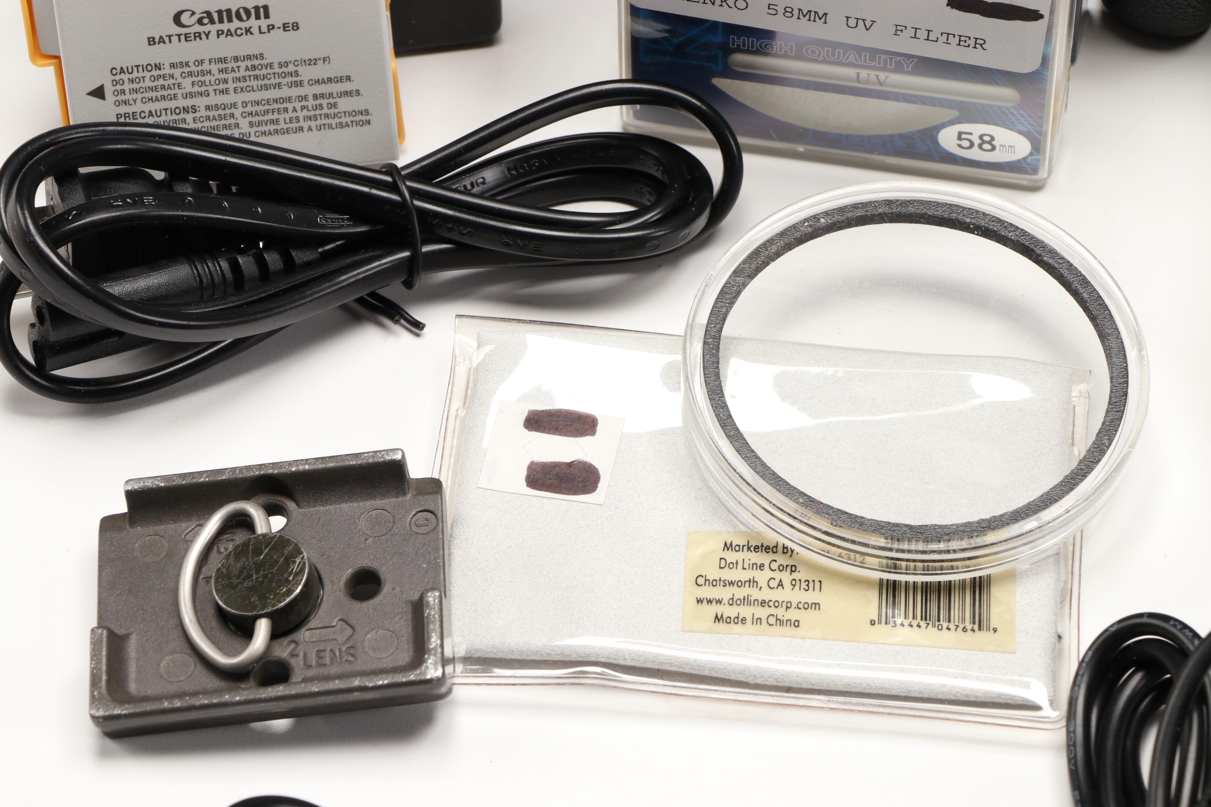 Canon EOS Rebel T3i DSLR Camera with Tarmac Camera Bag and Other Accessories