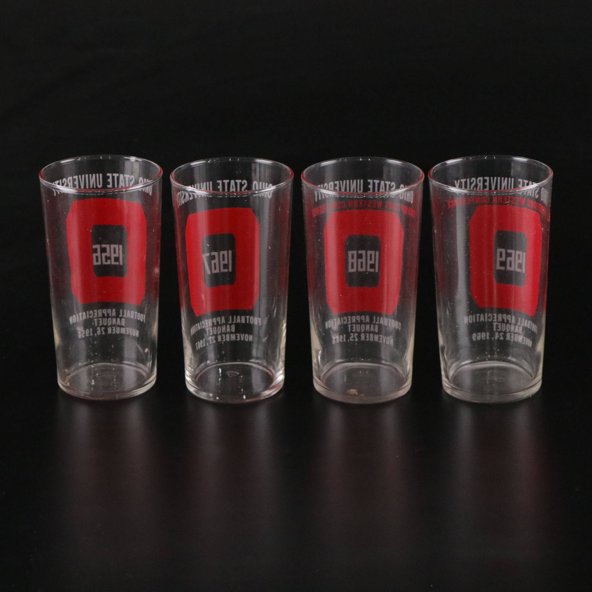 Ohio State Buckeye "Football Appreciation Banquet" Glasses