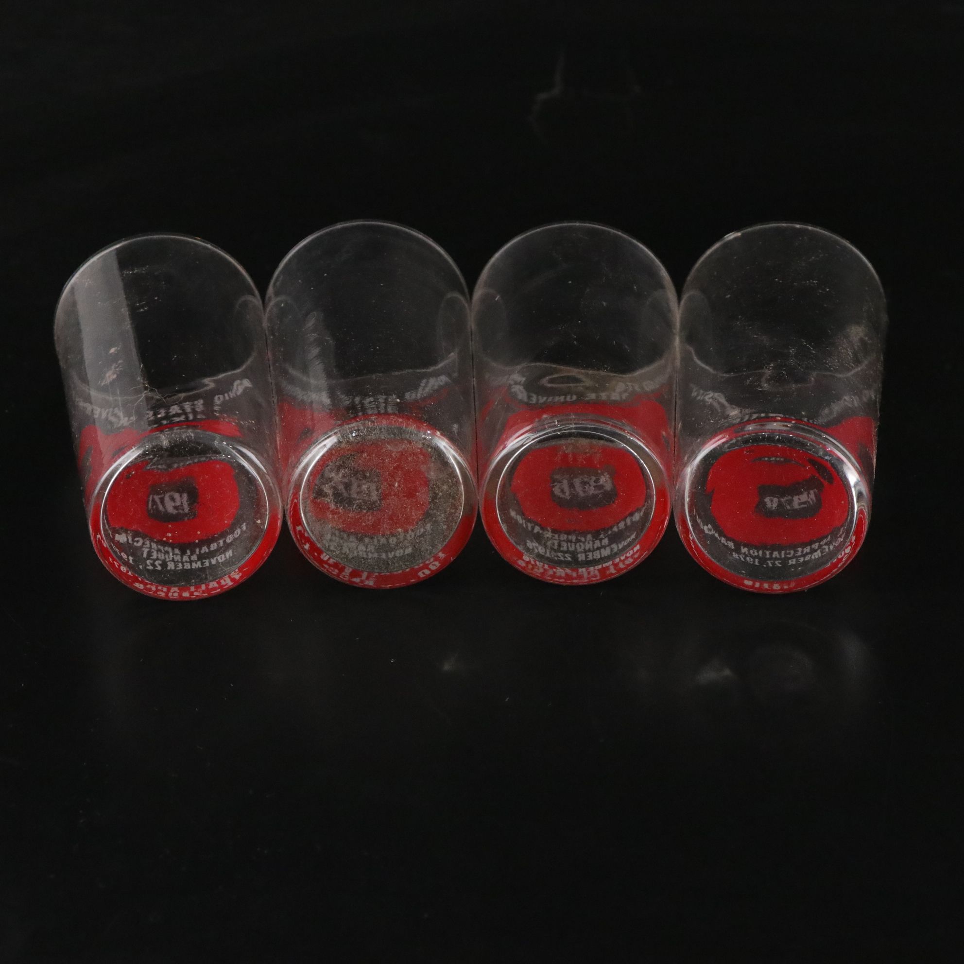 Ohio State Buckeye "Football Appreciation Banquet" Glasses