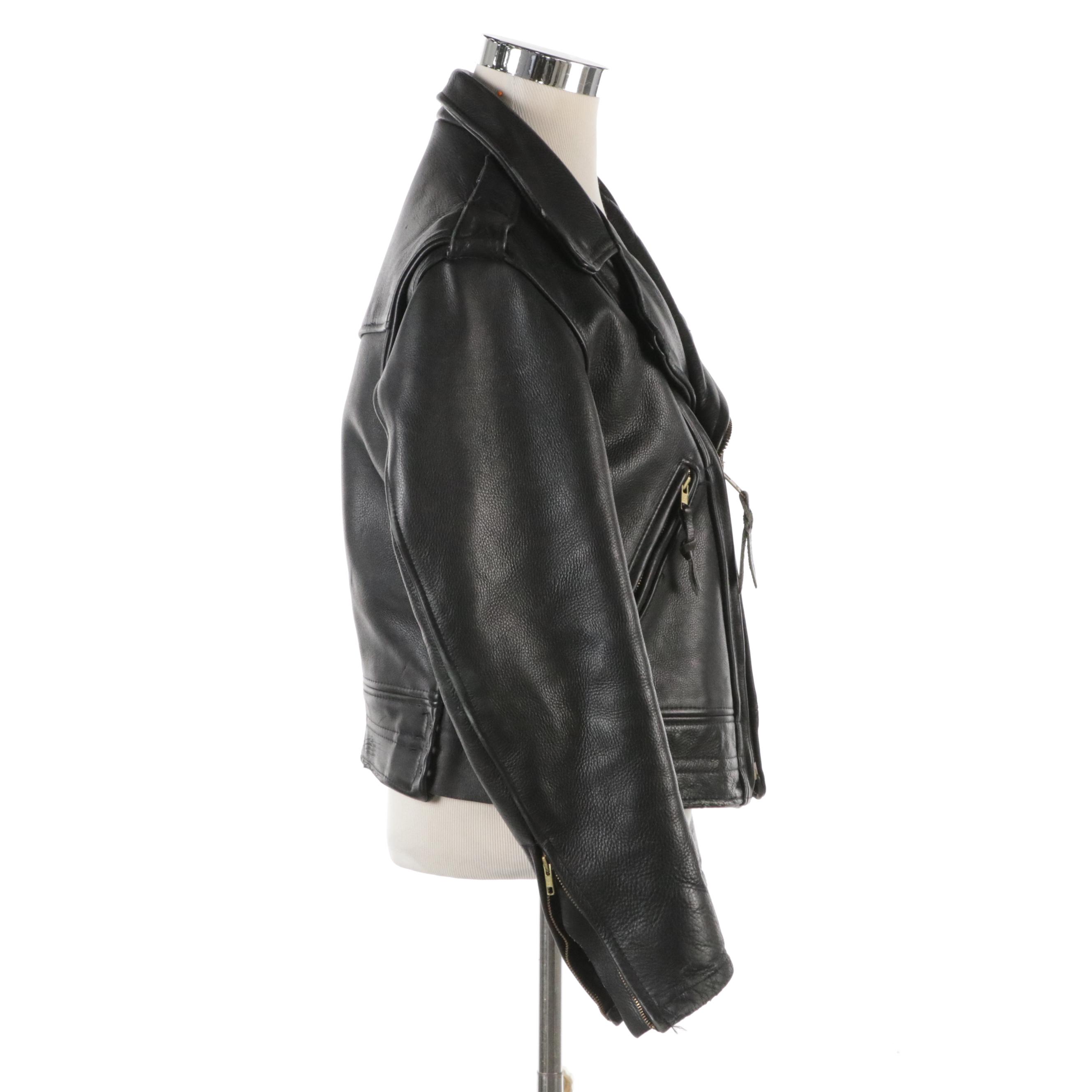 Men's Leather Man Black Leather Motorcycle Jacket