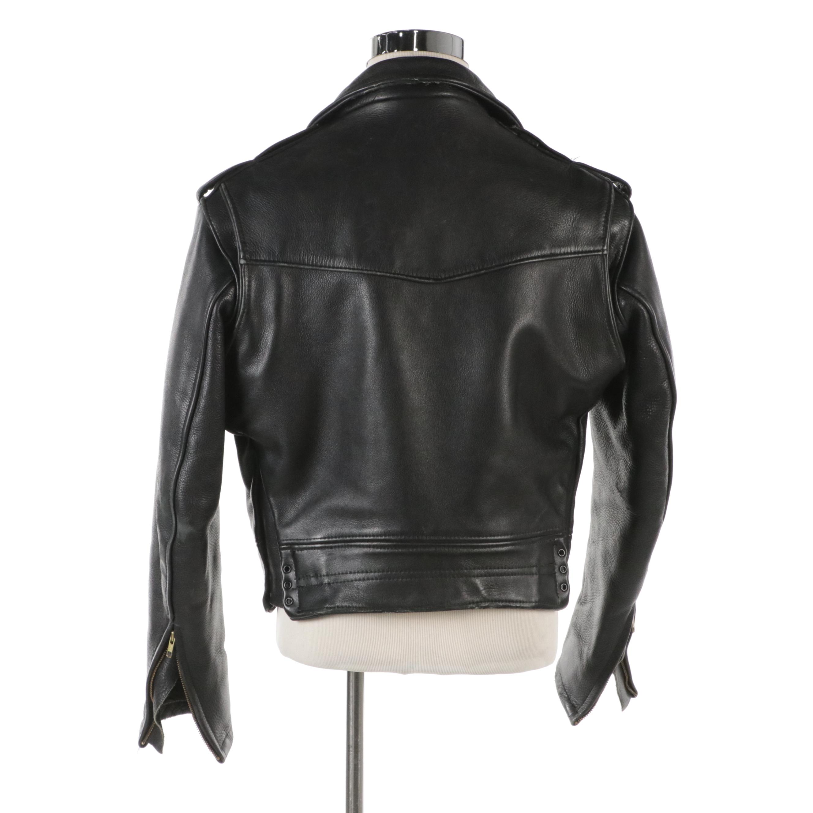 Men's Leather Man Black Leather Motorcycle Jacket