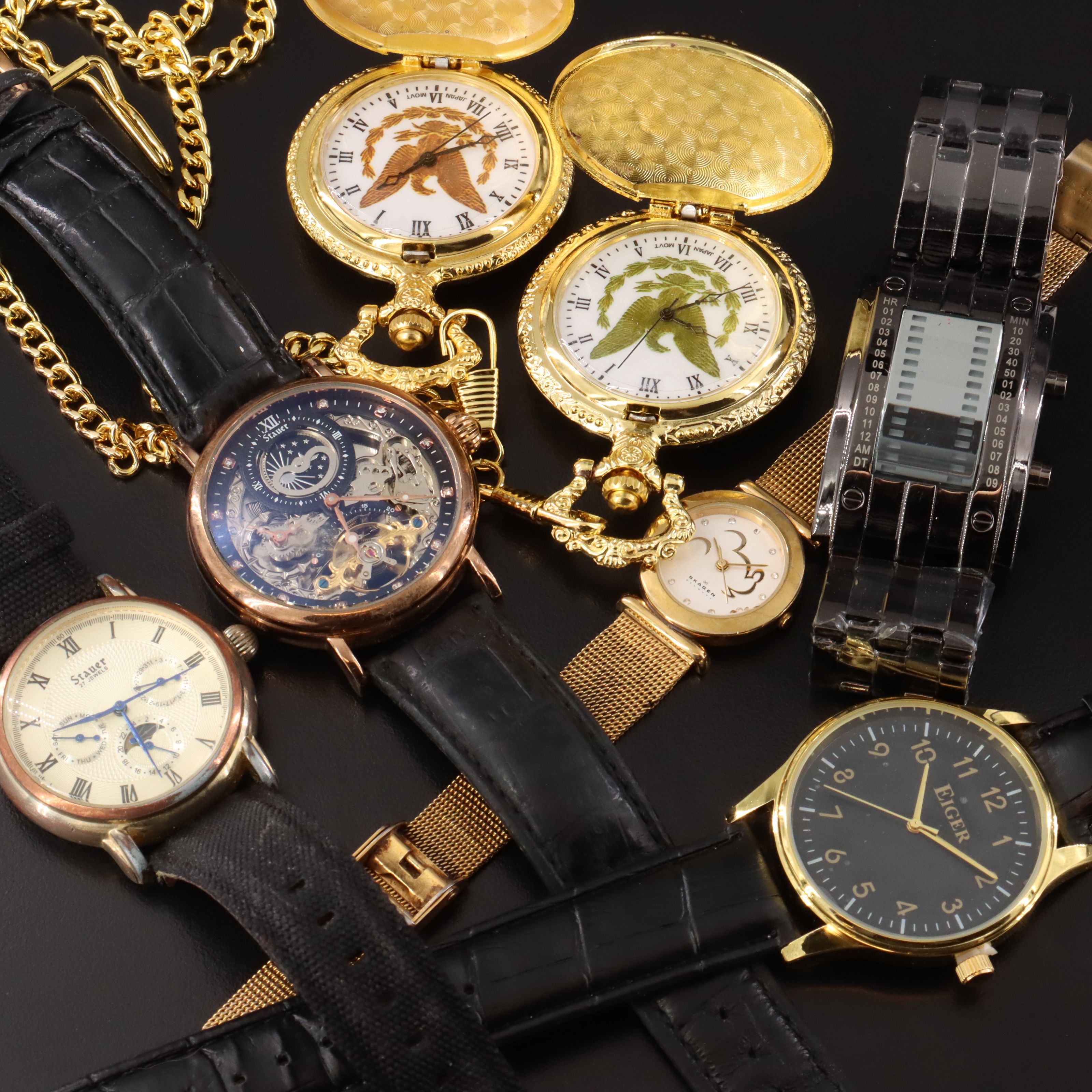 Quartz and Automatic Watch Collection Featuring Stauer Skeleton and Magnificat