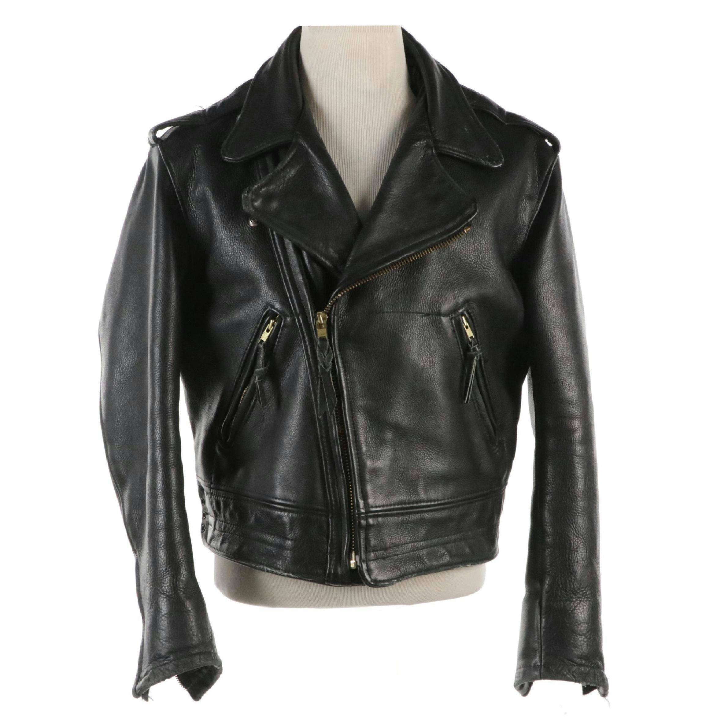 Men's Leather Man Black Leather Motorcycle Jacket