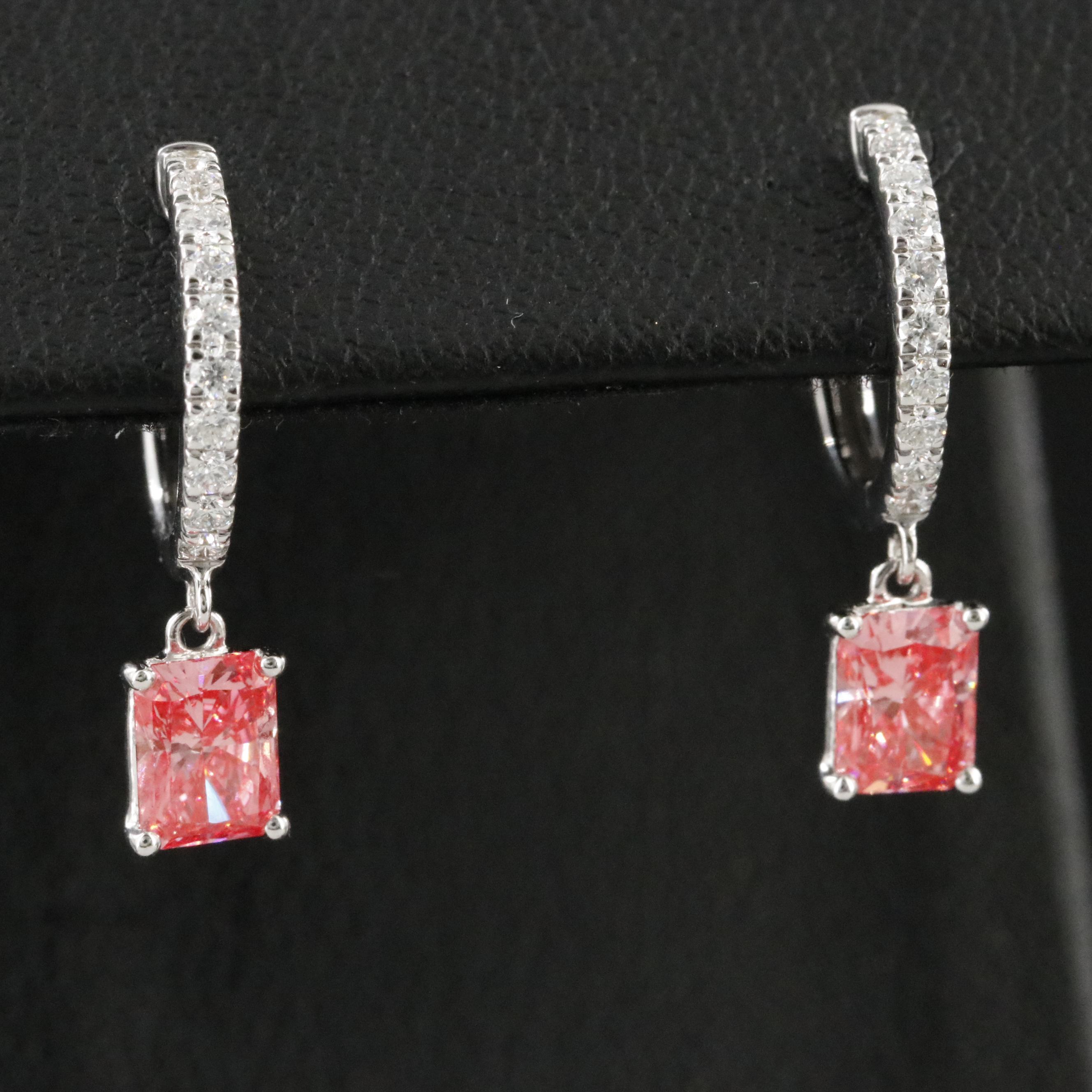 14K 1.25 CTW Lab Grown Diamond Hoop Earrings