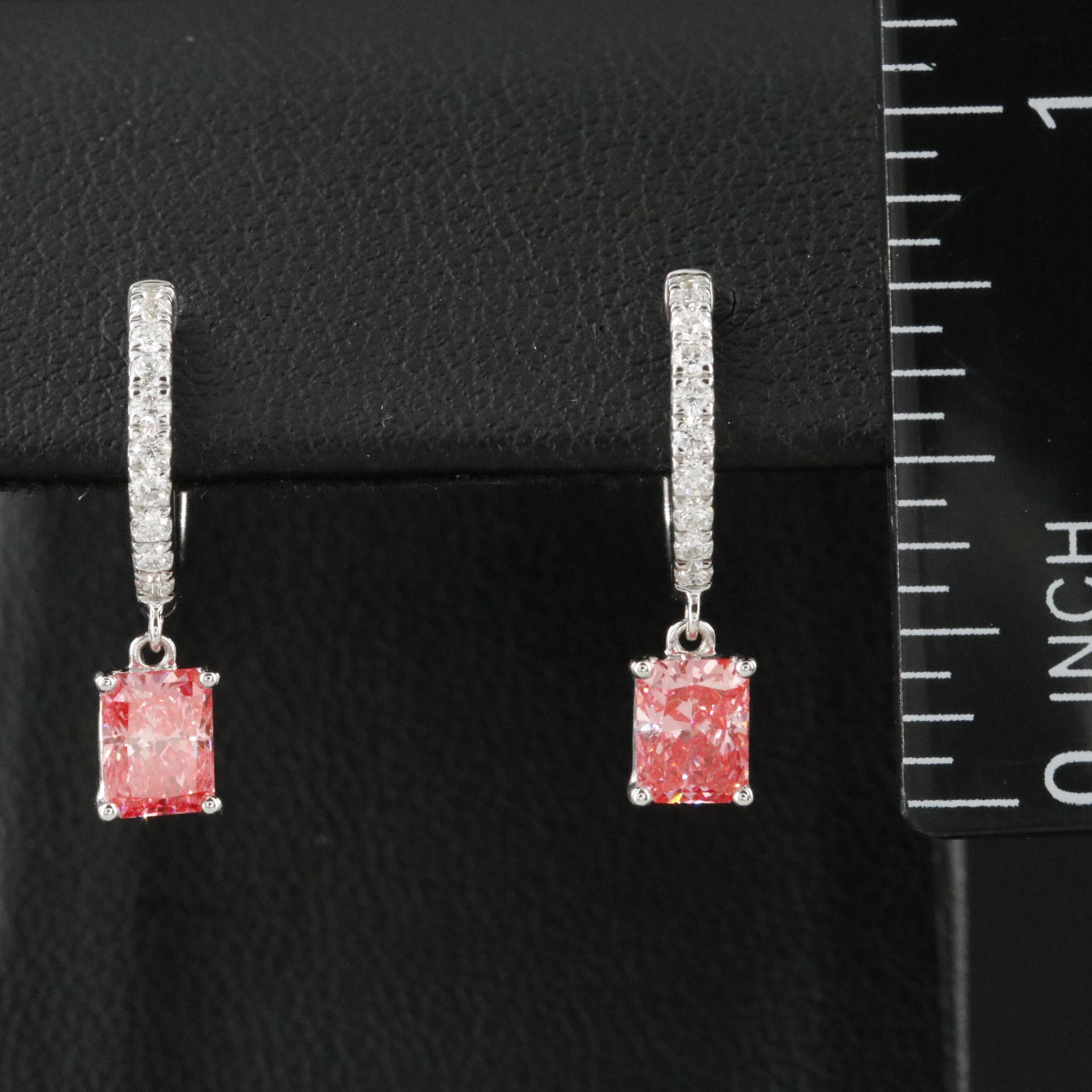 14K 1.25 CTW Lab Grown Diamond Hoop Earrings