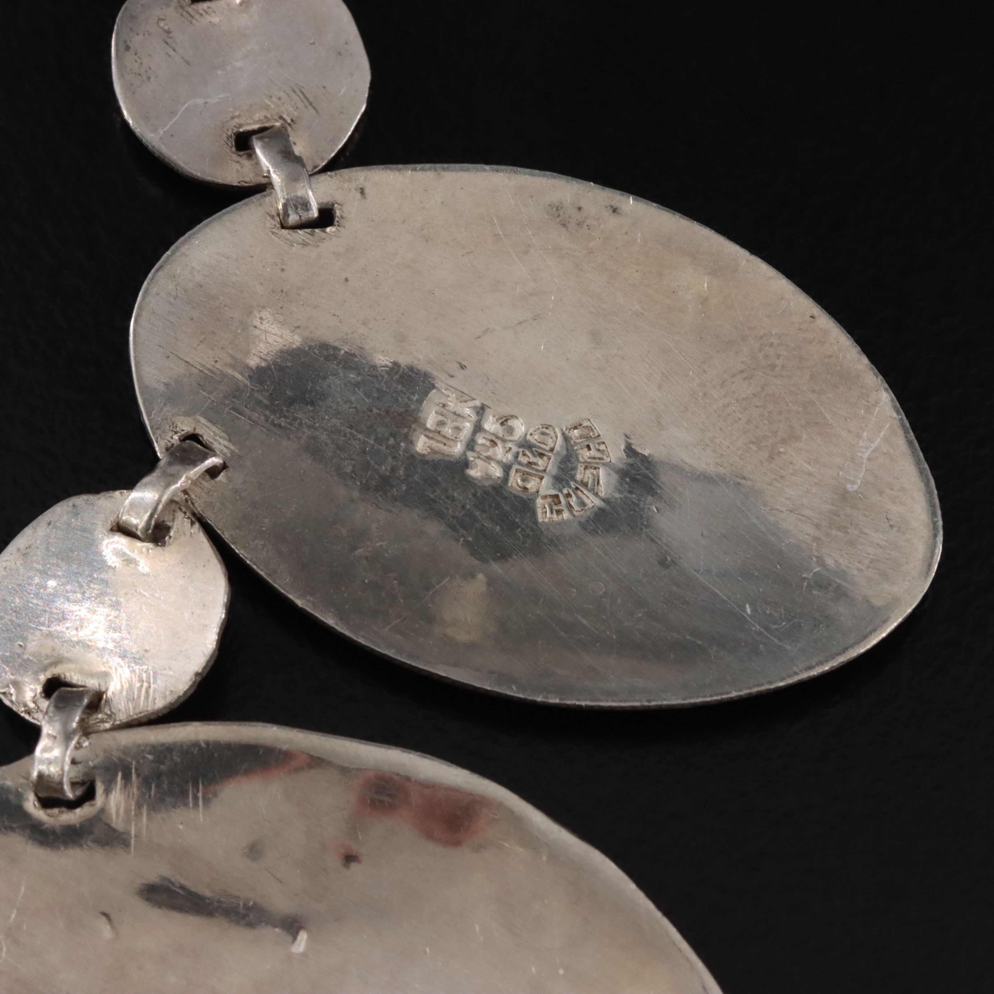 Old Cuzco Sterling and 14K Mesoamerican Gods Necklace