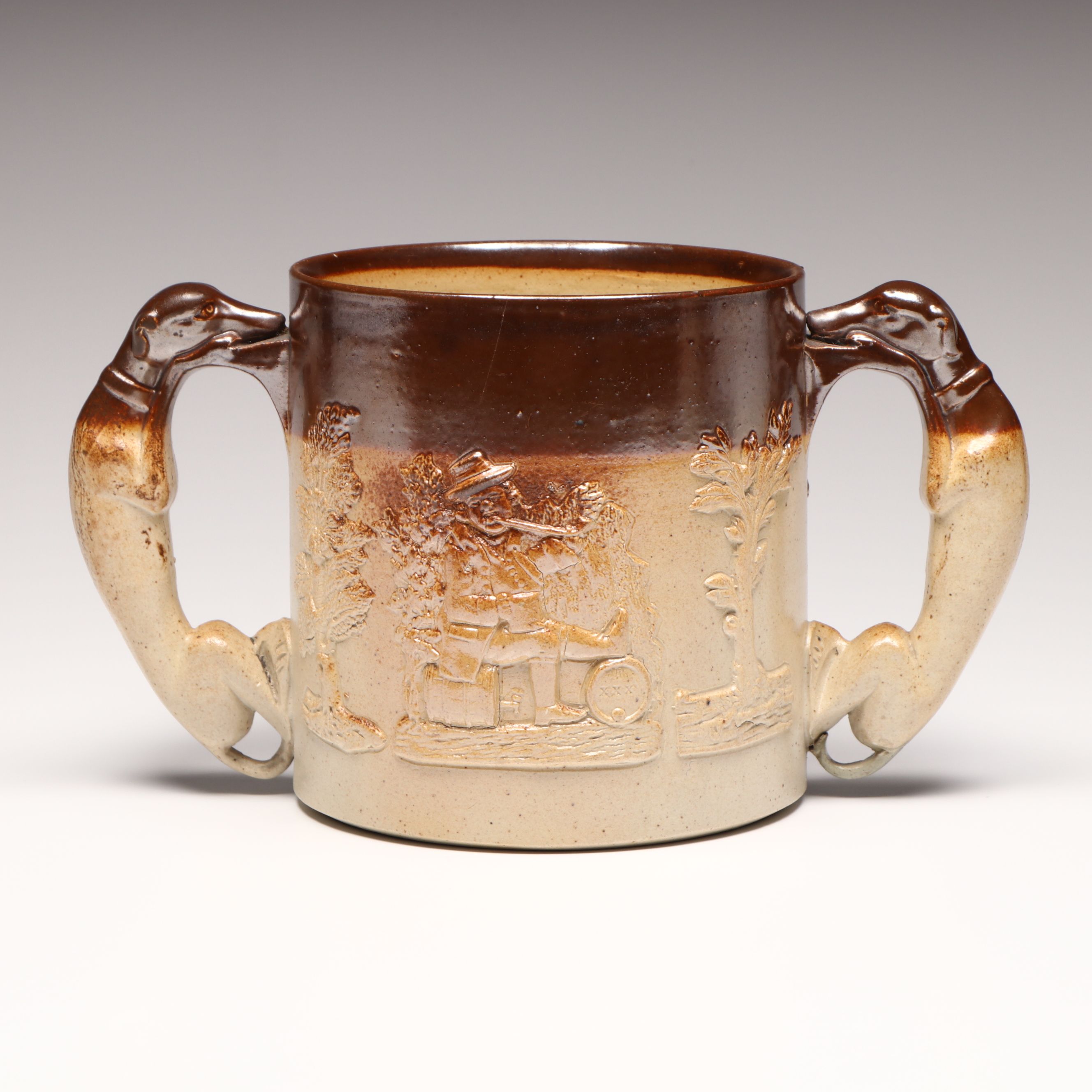 Salt Glazed Stoneware Loving Cup