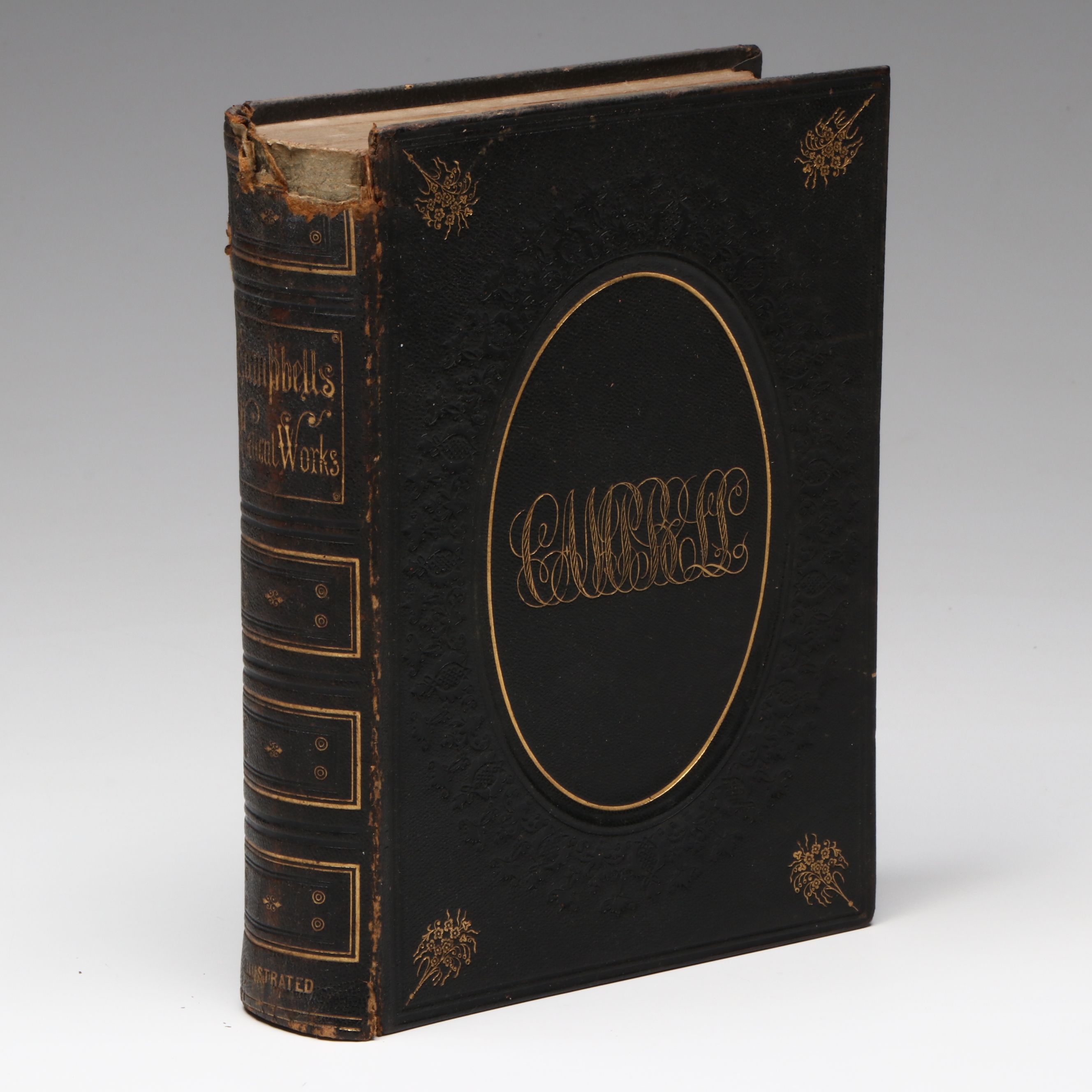 Leather Bound "Poetical Works of Thomas Campbell," Mid-19th Century