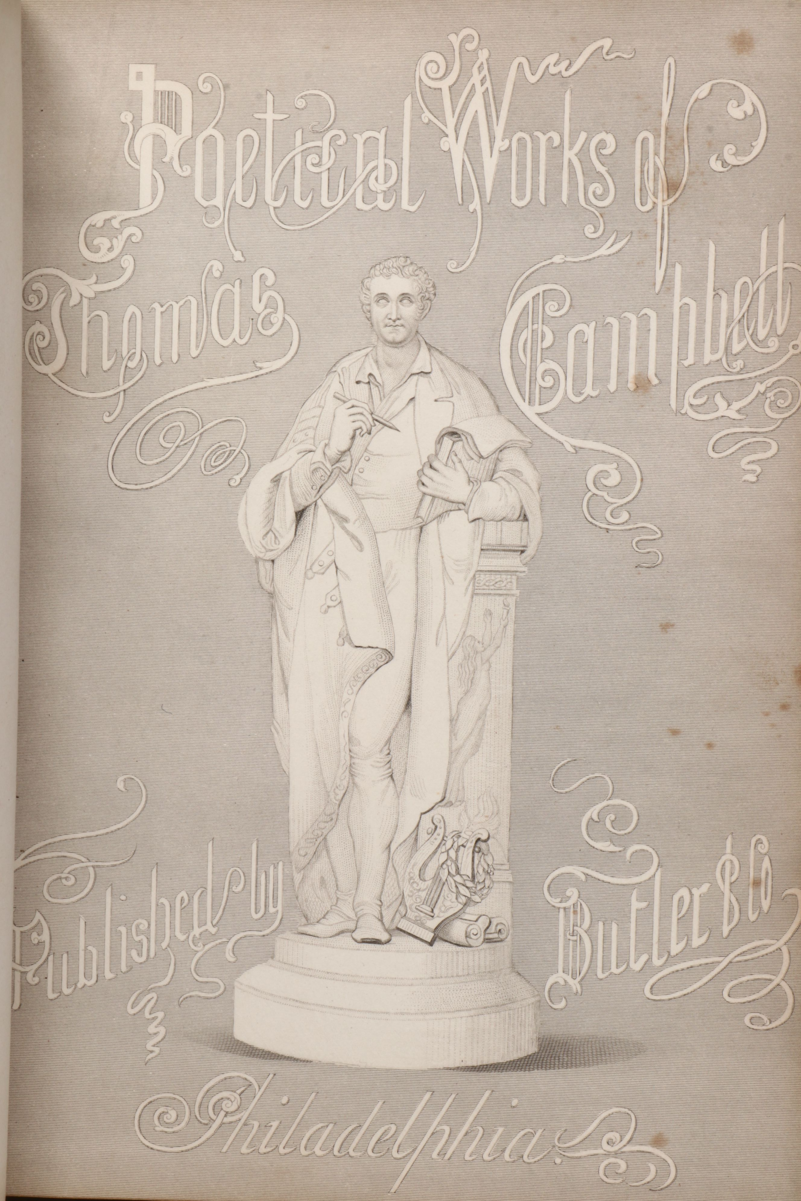 Leather Bound "Poetical Works of Thomas Campbell," Mid-19th Century