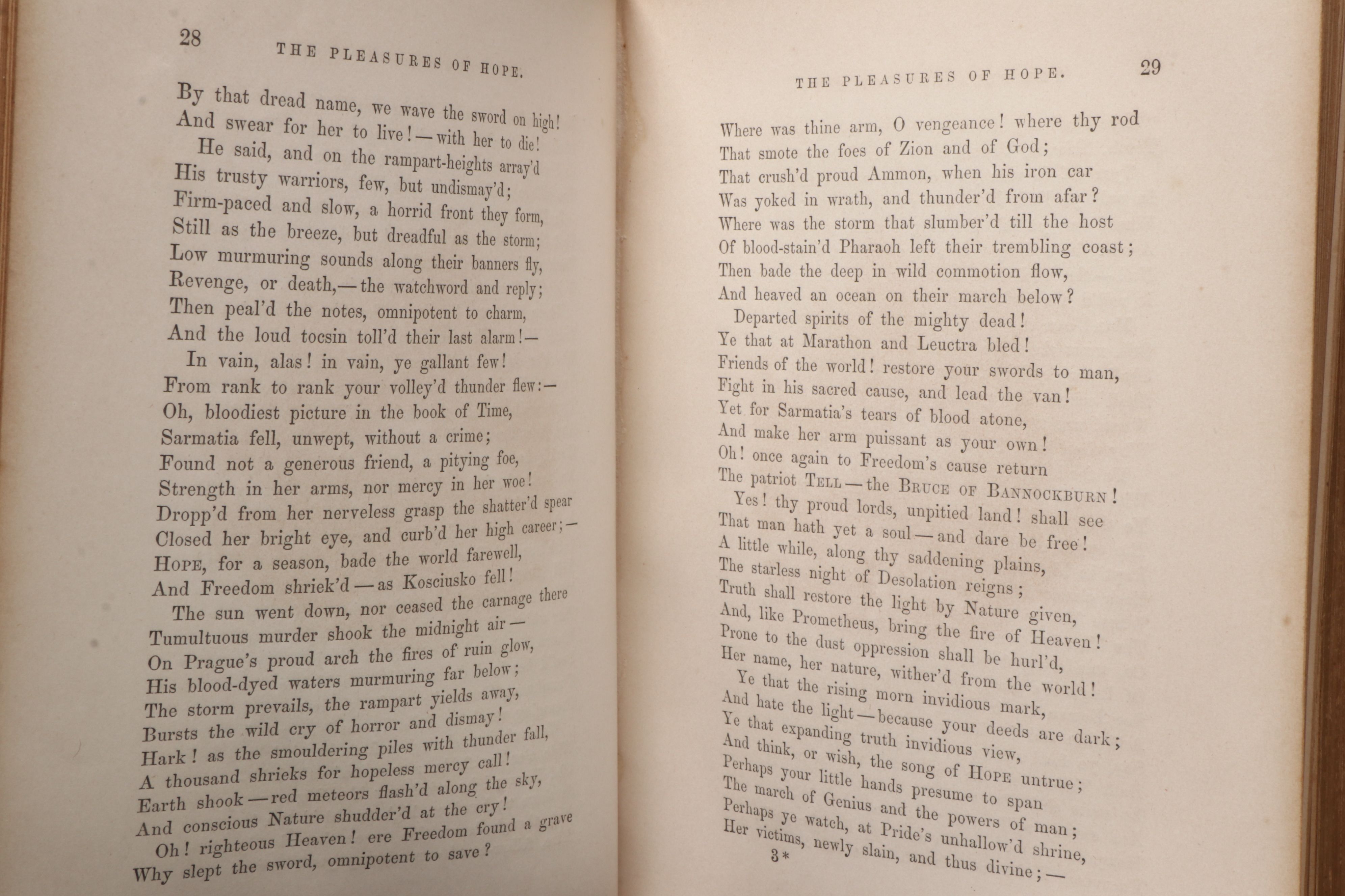 Leather Bound "Poetical Works of Thomas Campbell," Mid-19th Century