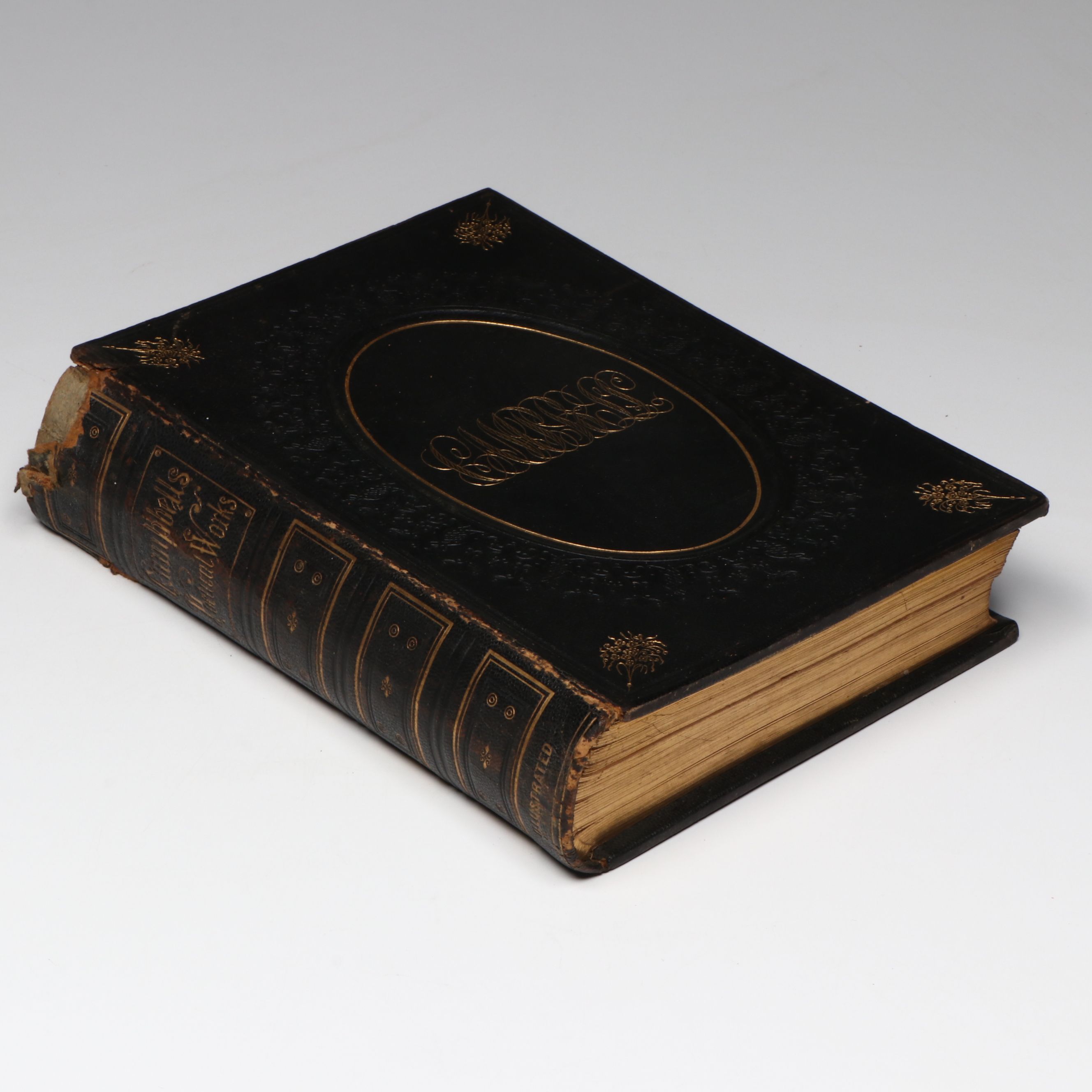 Leather Bound "Poetical Works of Thomas Campbell," Mid-19th Century