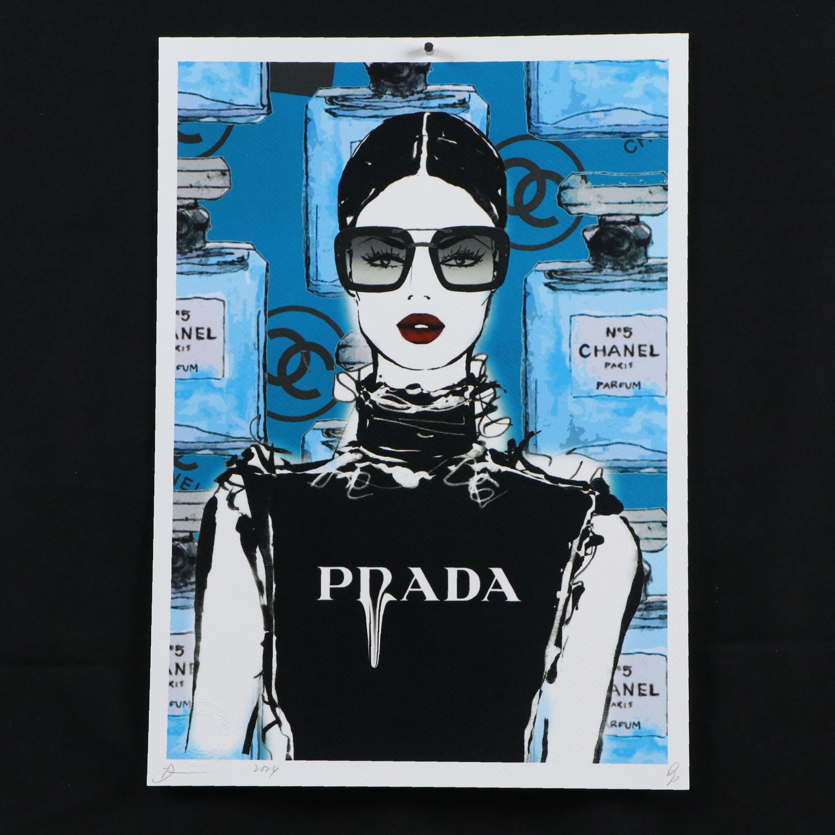 Death NYC Pop Art Digital Graphic Print Homage Chanel No.5 x Prada
