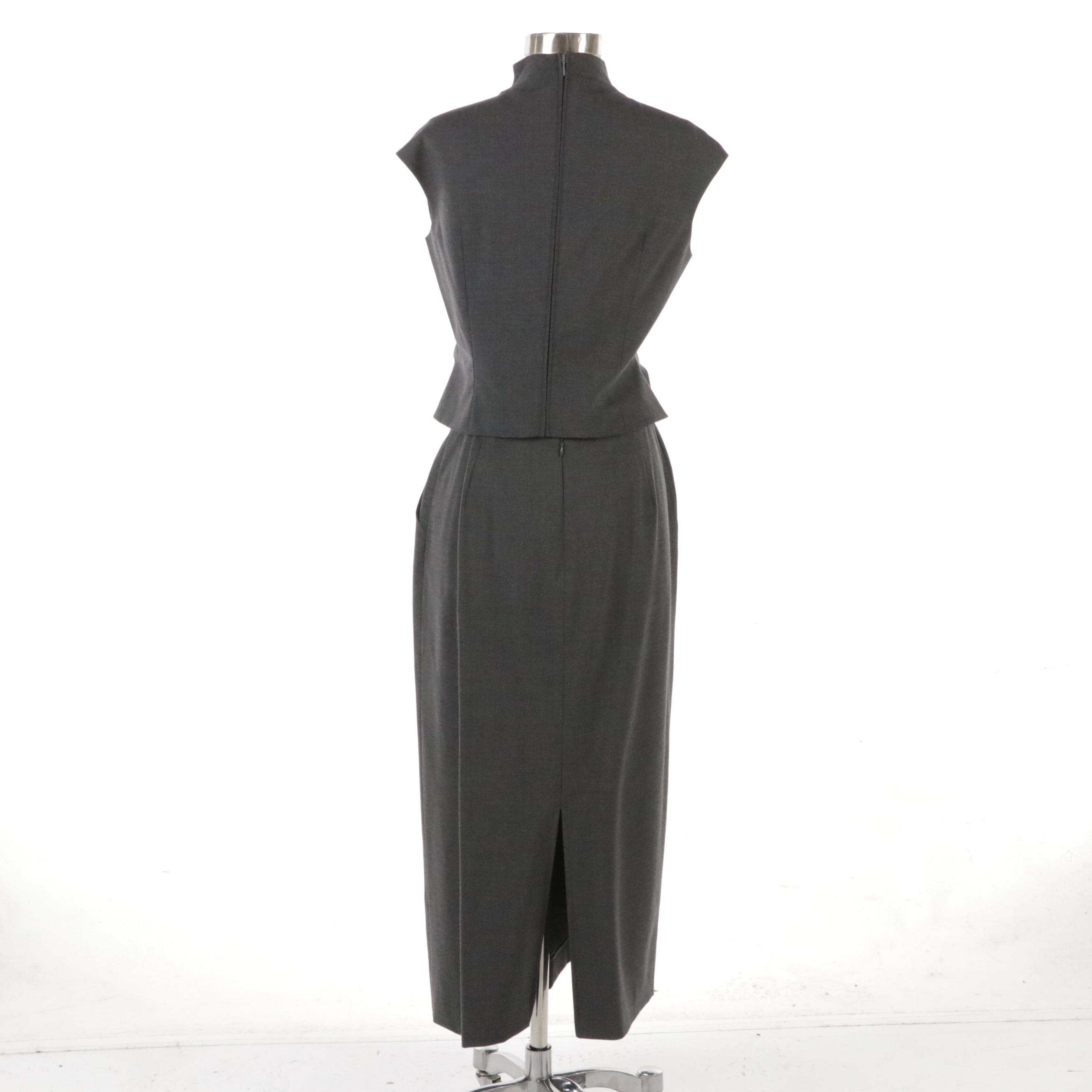 Giorgio Armani Le Collezioni Grey Two-Piece Skirt Set