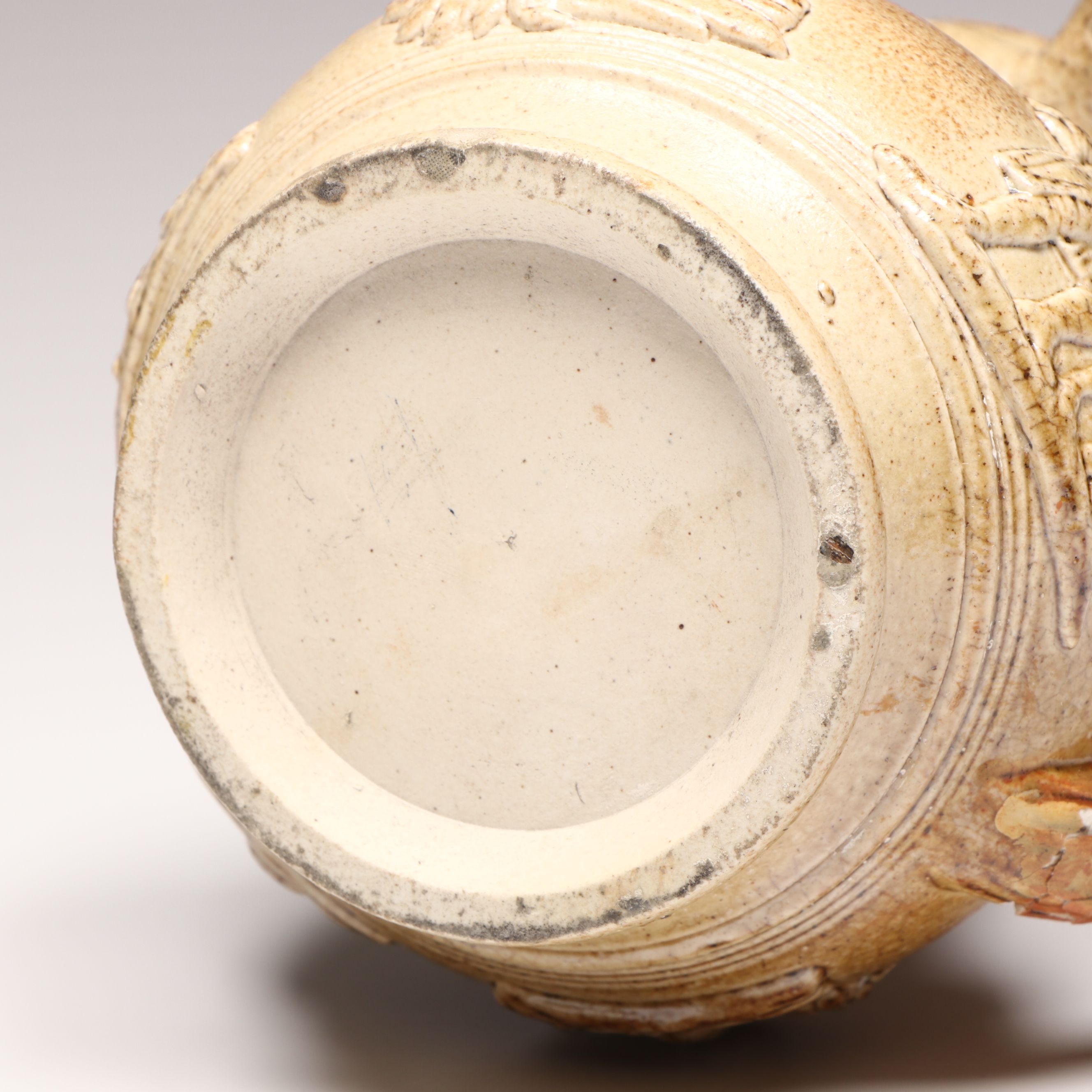 Salt-Glazed Stoneware Puzzle Jug, Late 19th Century