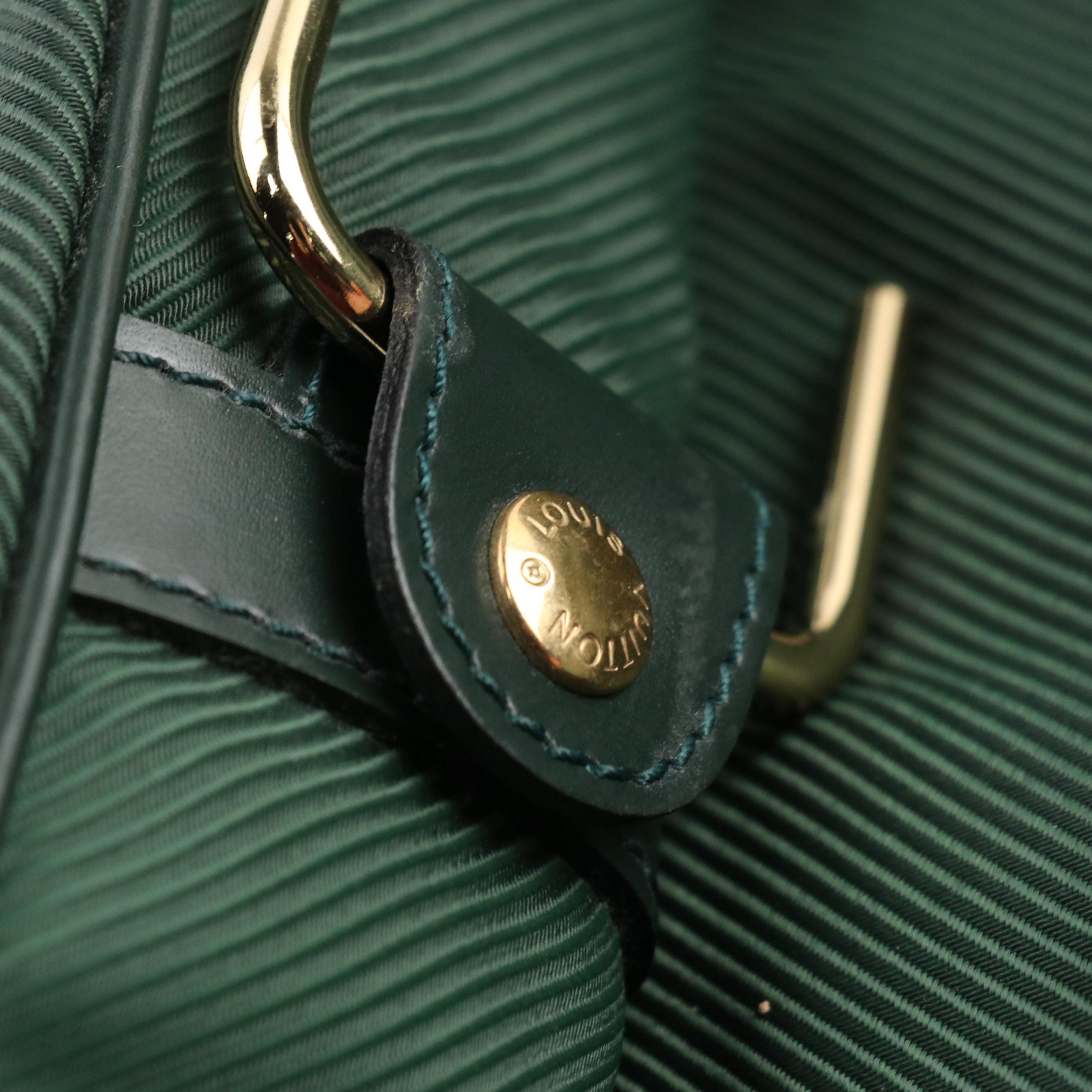 Louis Vuitton Gibeciere Two-Way Garment Bag in Green Taiga Leather & Synthetic