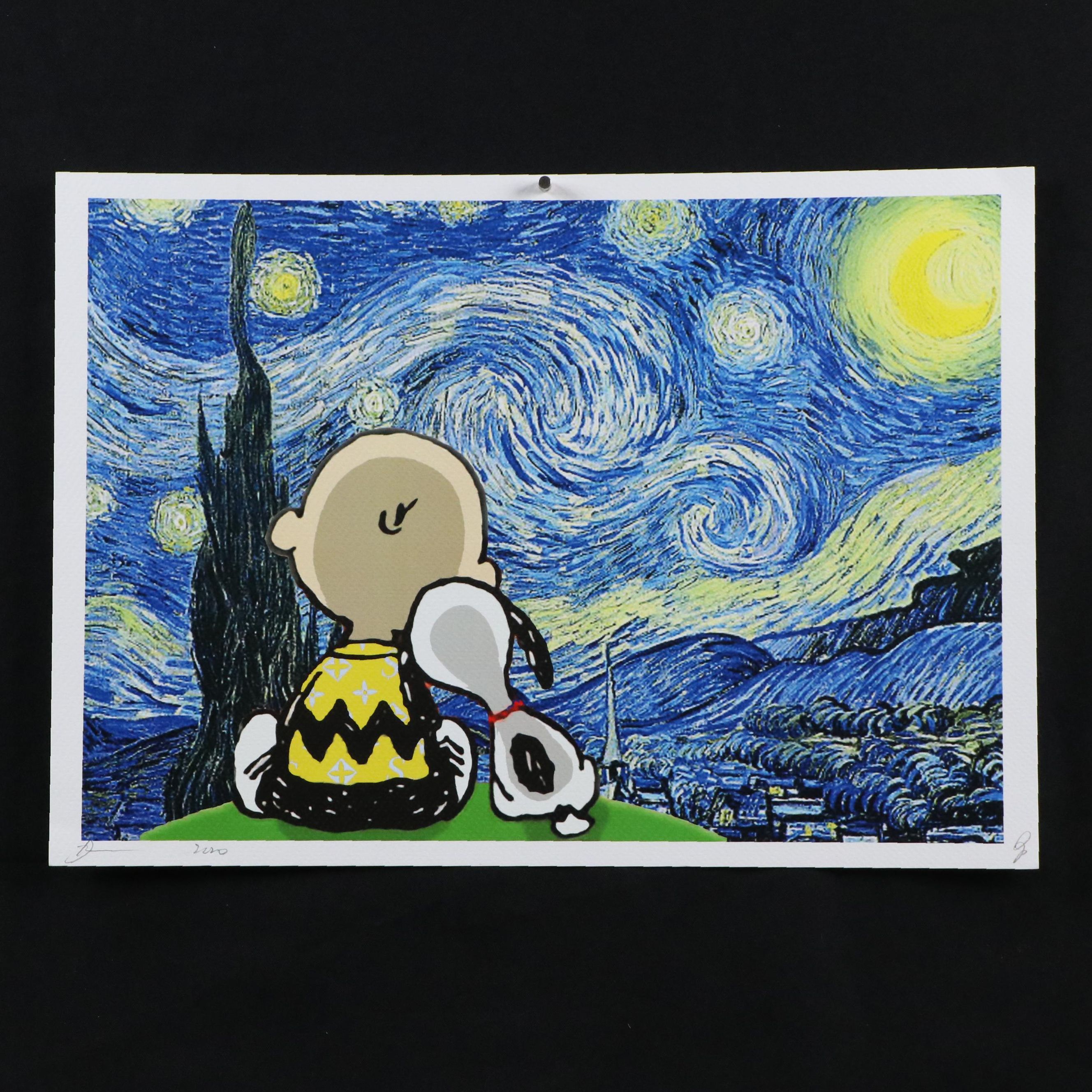 Death NYC Pop Art Digital Graphic Print of Peanuts Characters, 2020