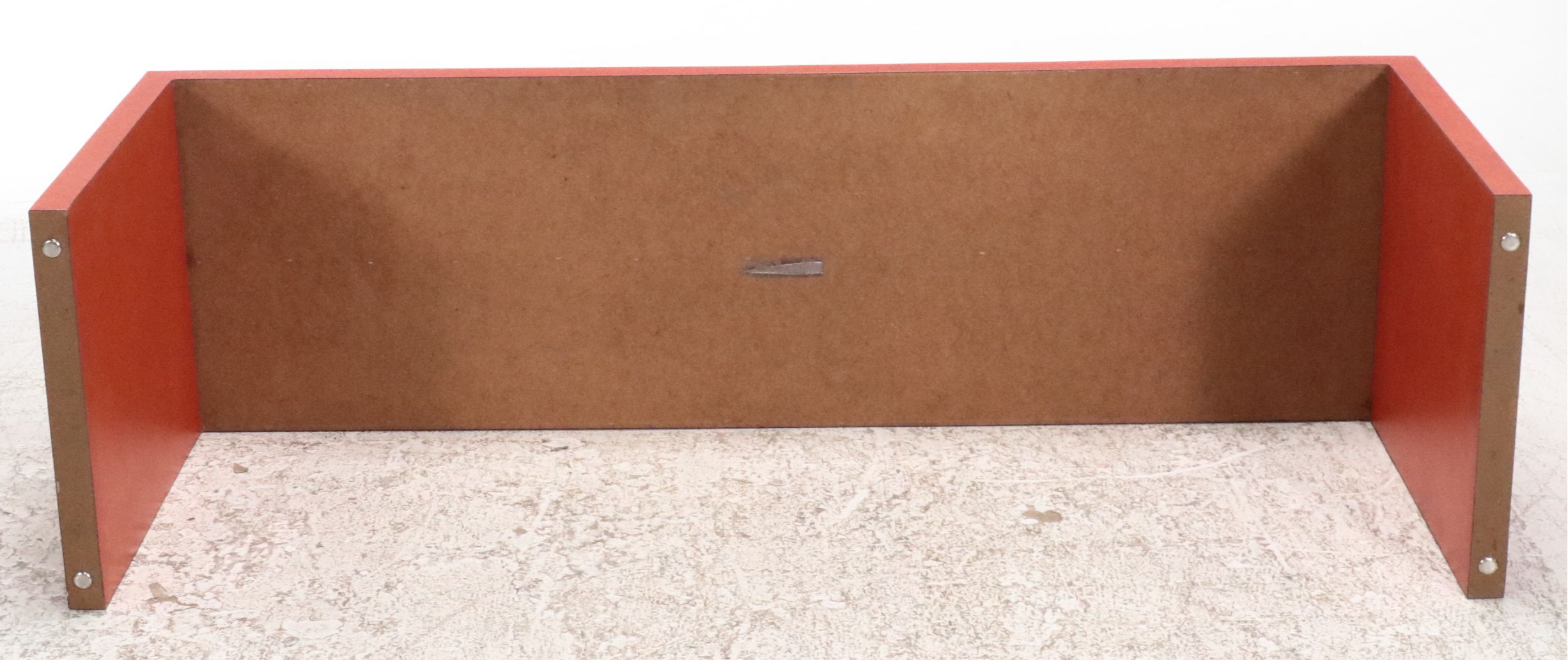 Modernist Orange Laminate Bench, Mid to Late 20th Century