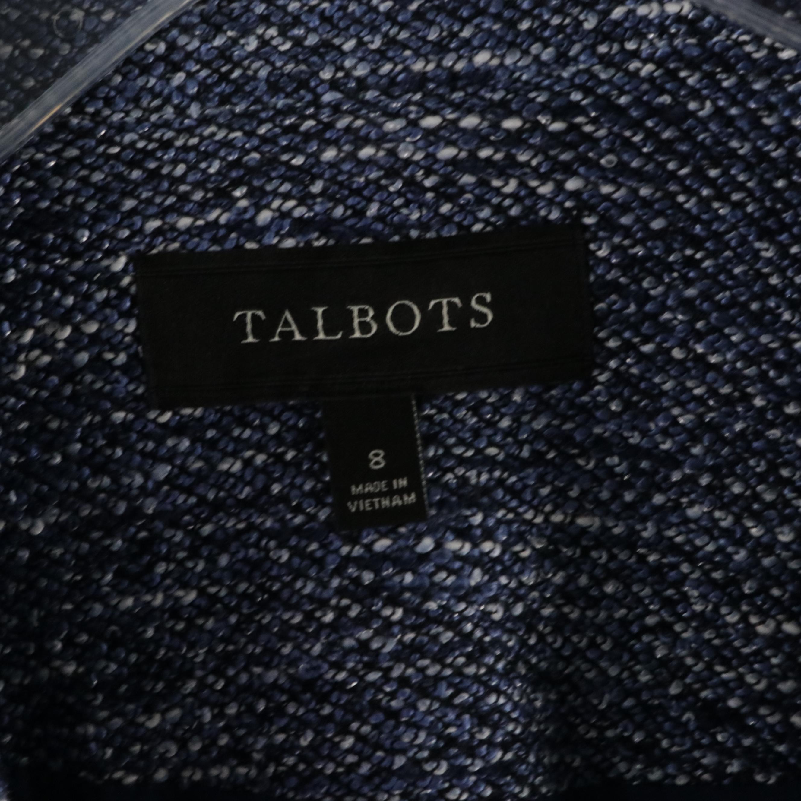 Cool Tone Patterned Wardrobe Collection Featuring Talbots and Dooney & Bourke