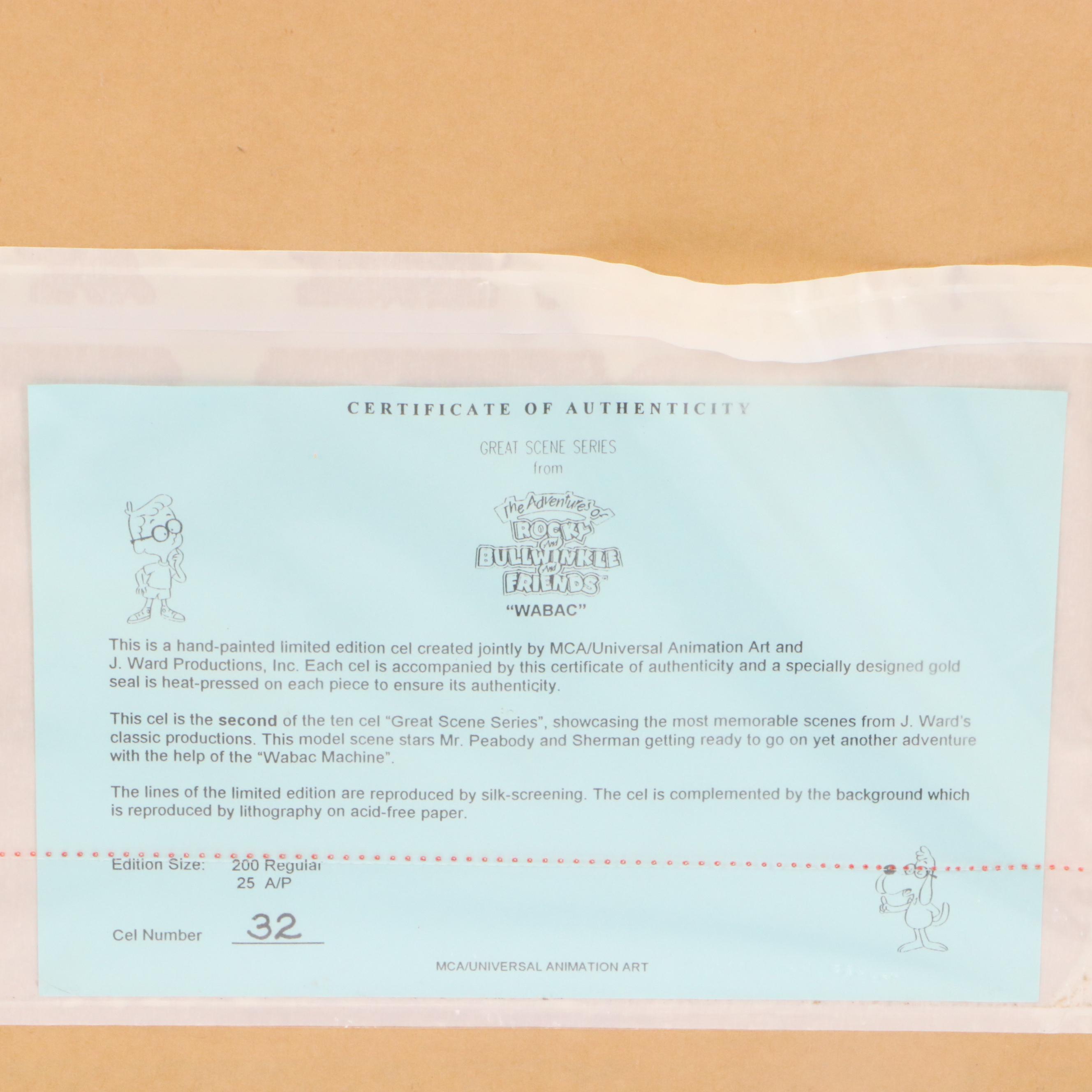 The Adventures of Rocky and Bullwinkle and Friends Sericel "WABAC"