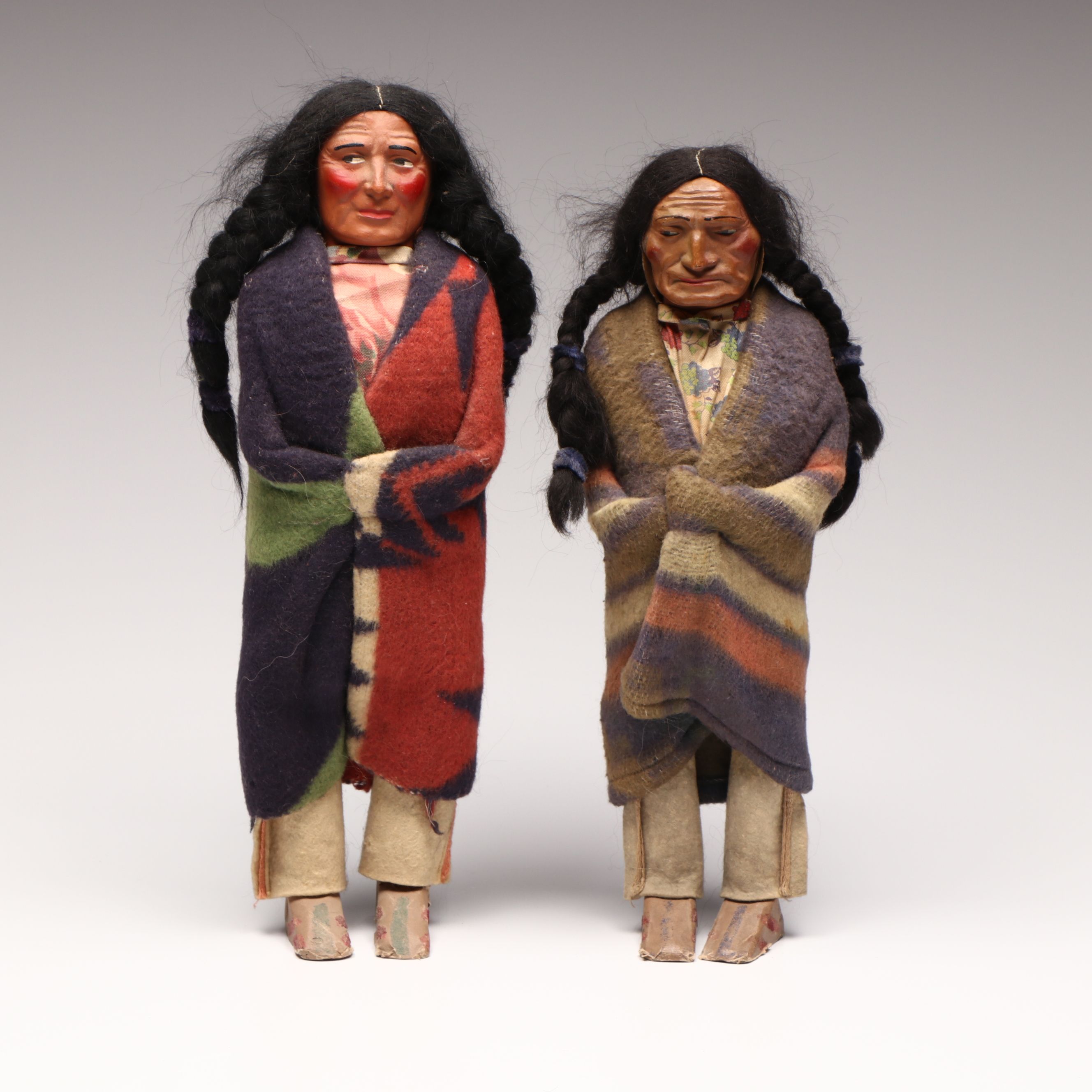 Skookum Native American Style Composite Dolls, Early to Mid-20th Century
