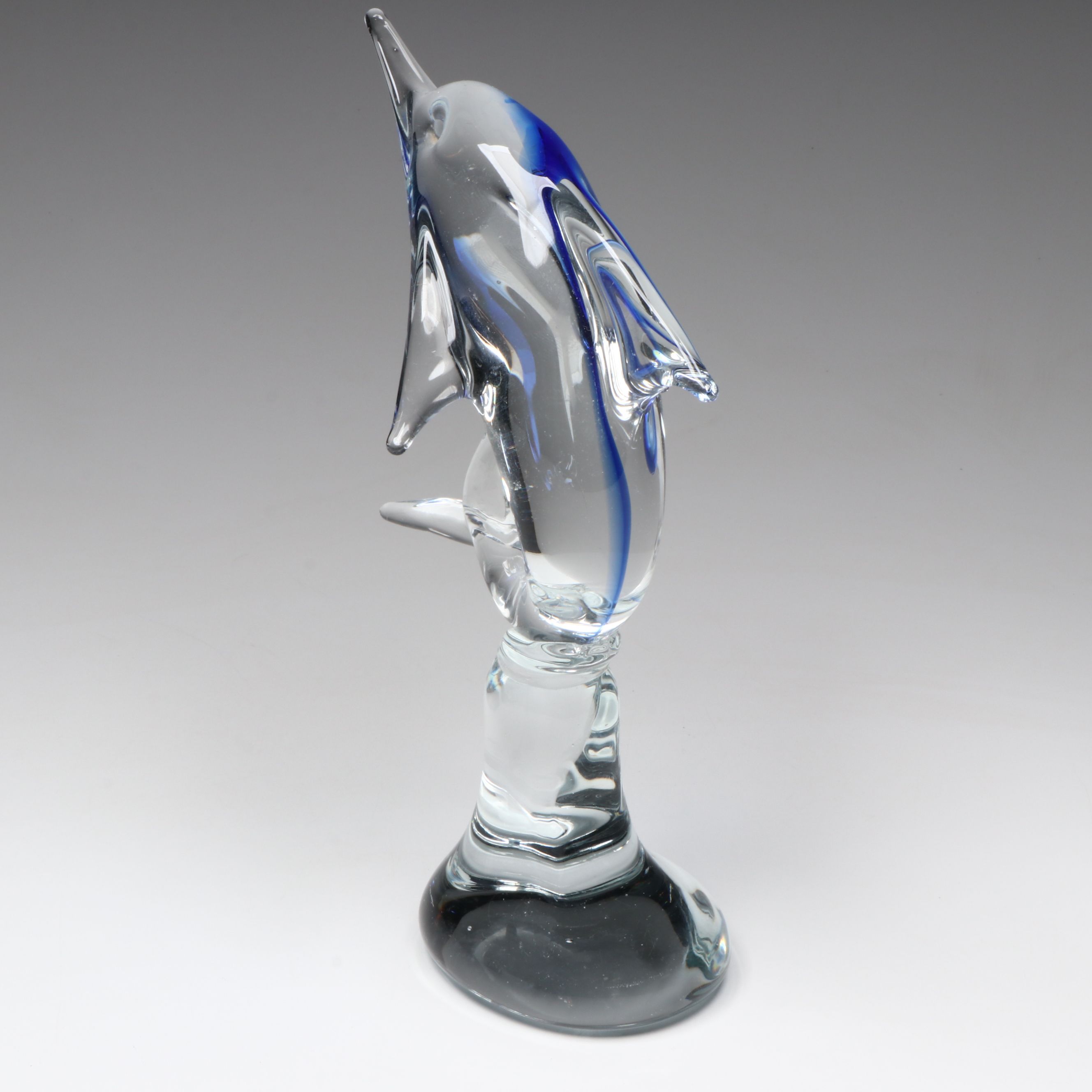 Murano Style Studio Glass Sword Fish Sculpture