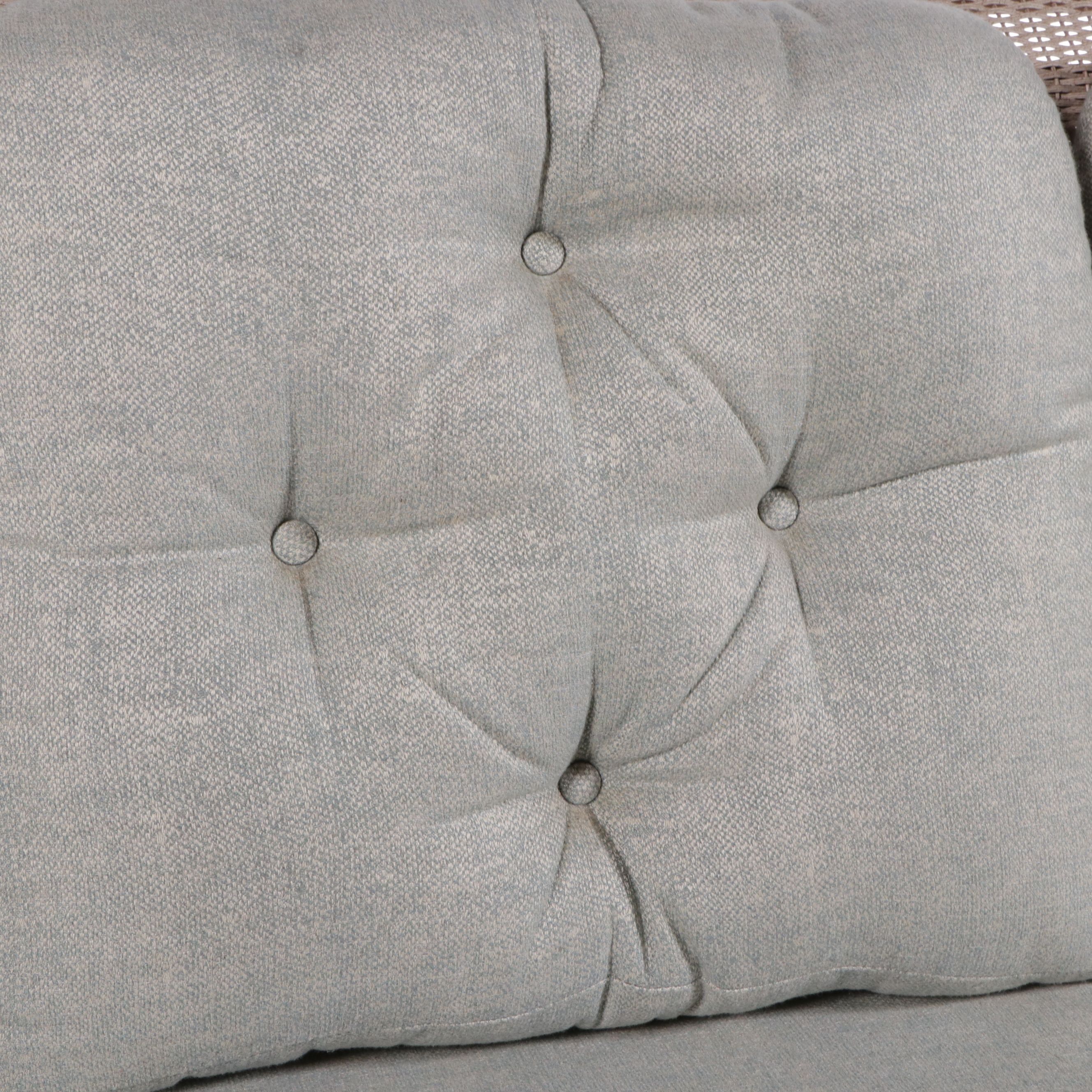 Lloyd Loom Wicker Rush Sofa and Coffee Table, Late 20th Century