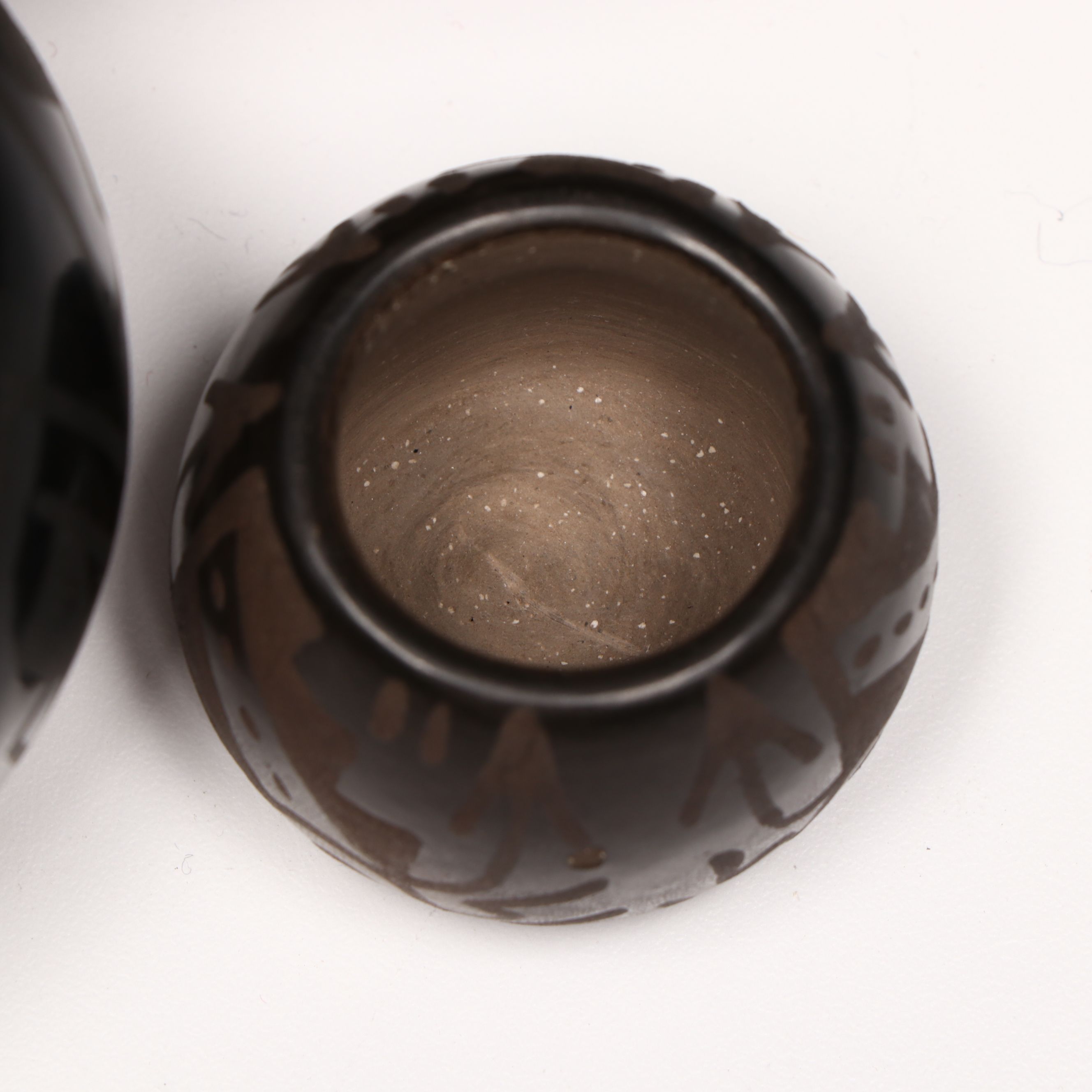 Santa Clara Pueblo with Artist Signed Gourd Shape and More vases