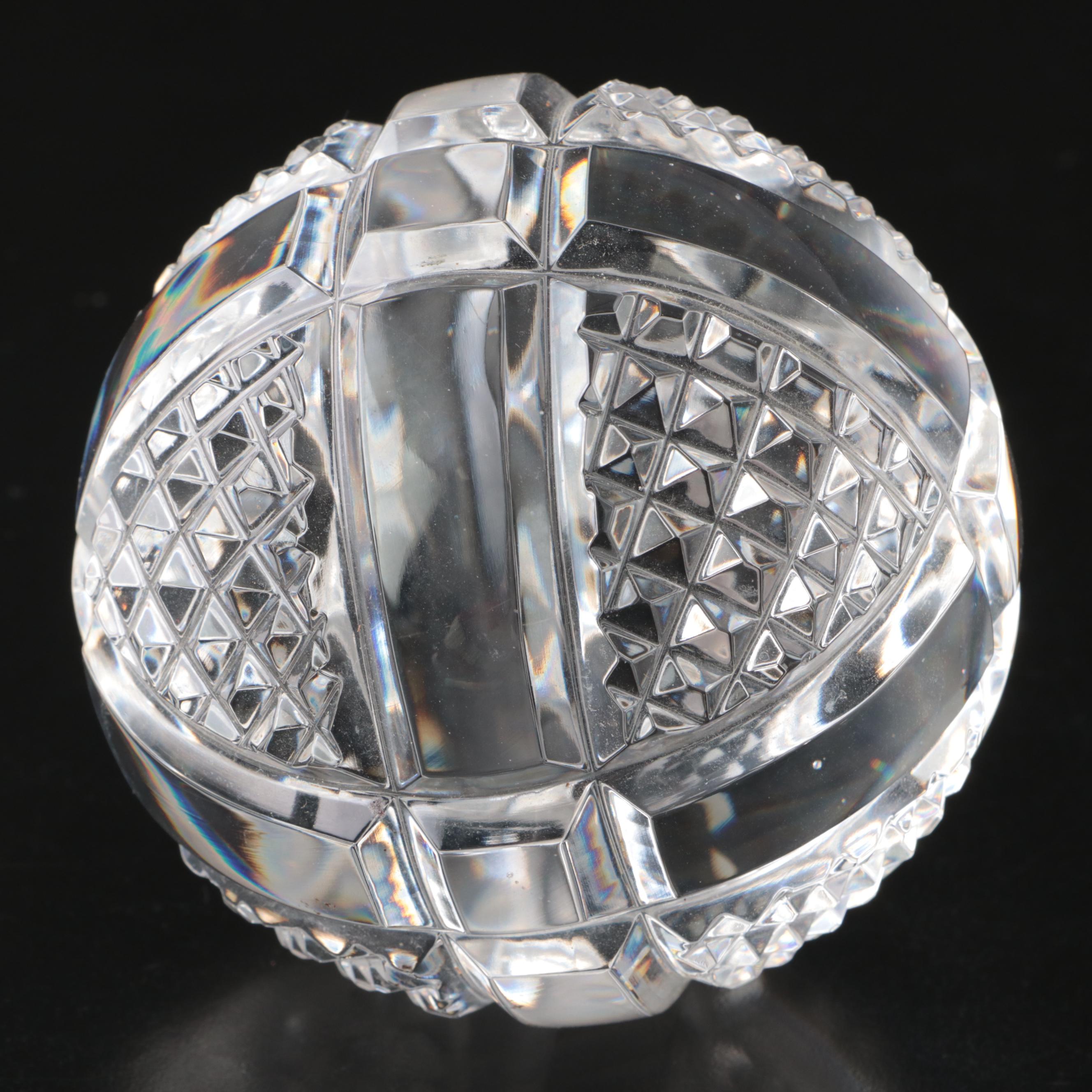 Reflections Crystal Desk Clock with Other Paperweight