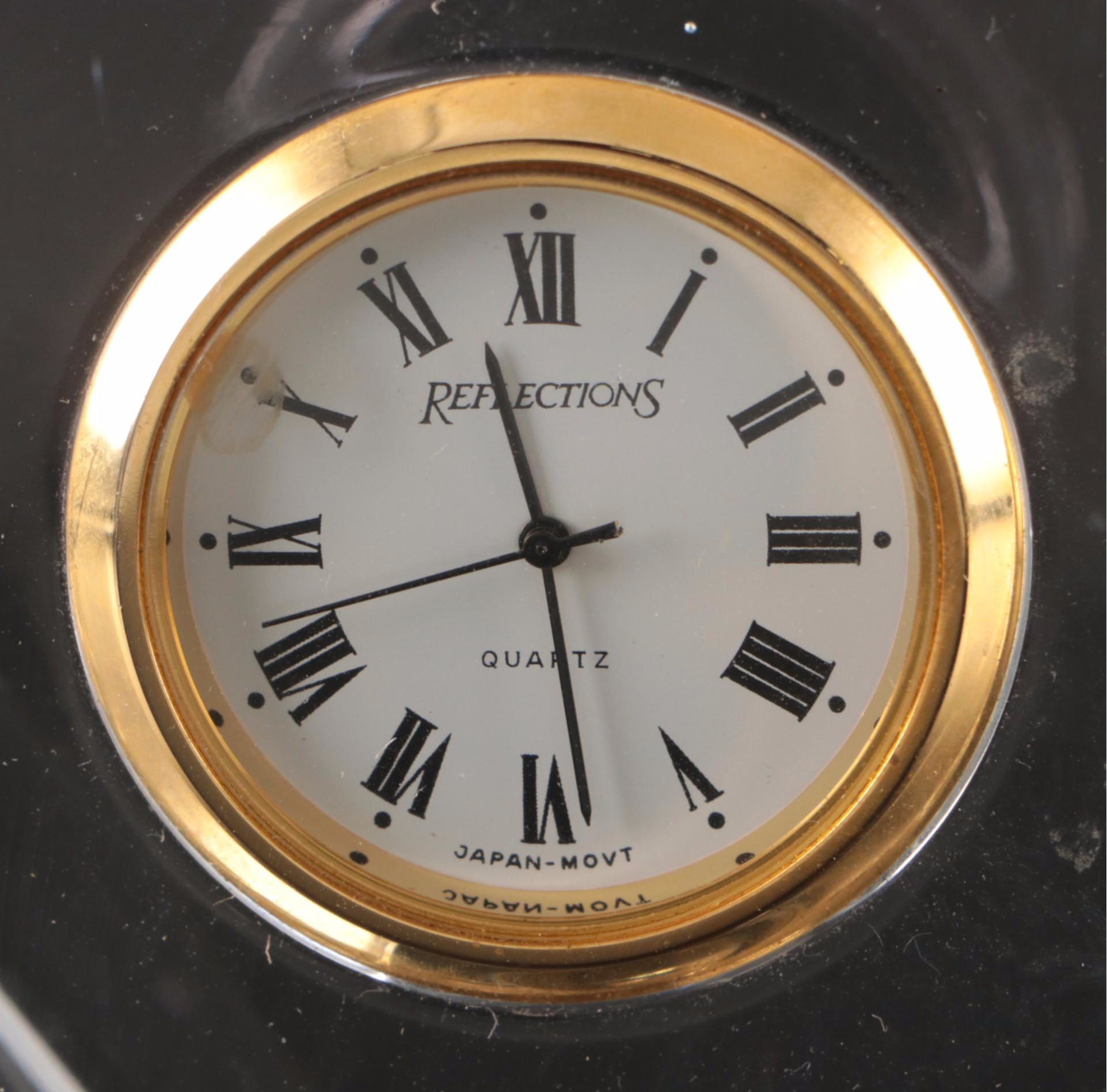 Reflections Crystal Desk Clock with Other Paperweight