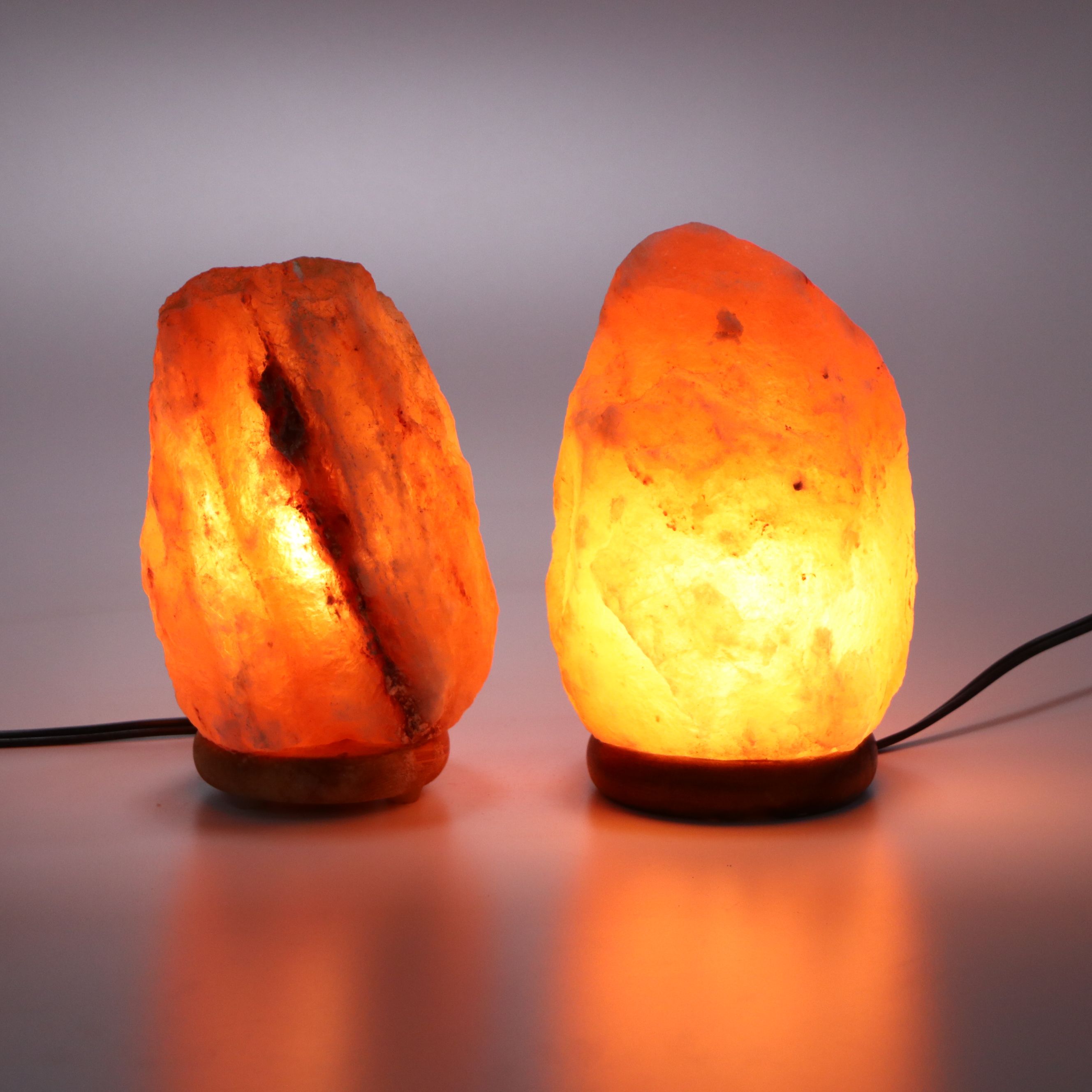 Pair of Himalayan Pink Salt Lamps