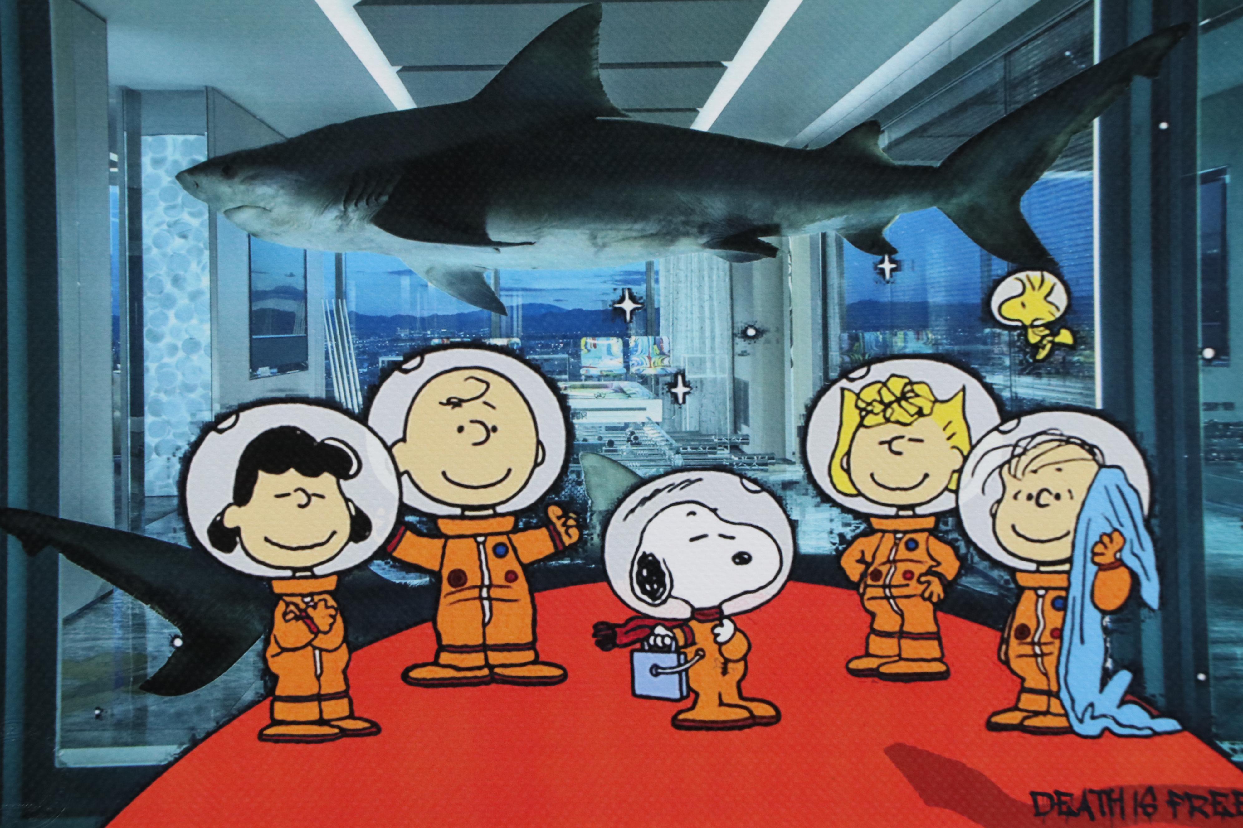 Death NYC Pop Art Digital Graphic Print Homage to Peanuts x Damien Hurst, 2020