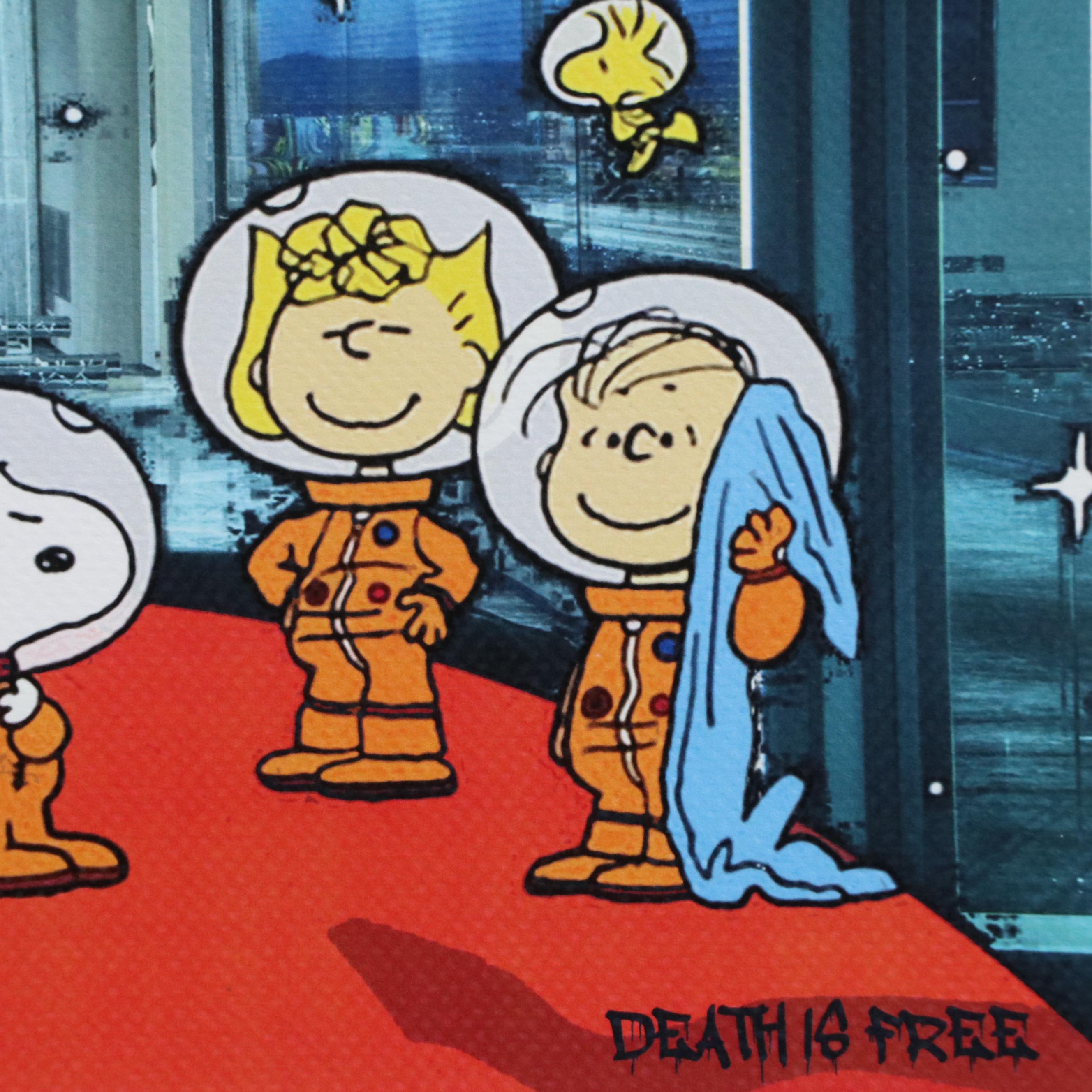 Death NYC Pop Art Digital Graphic Print Homage to Peanuts x Damien Hurst, 2020