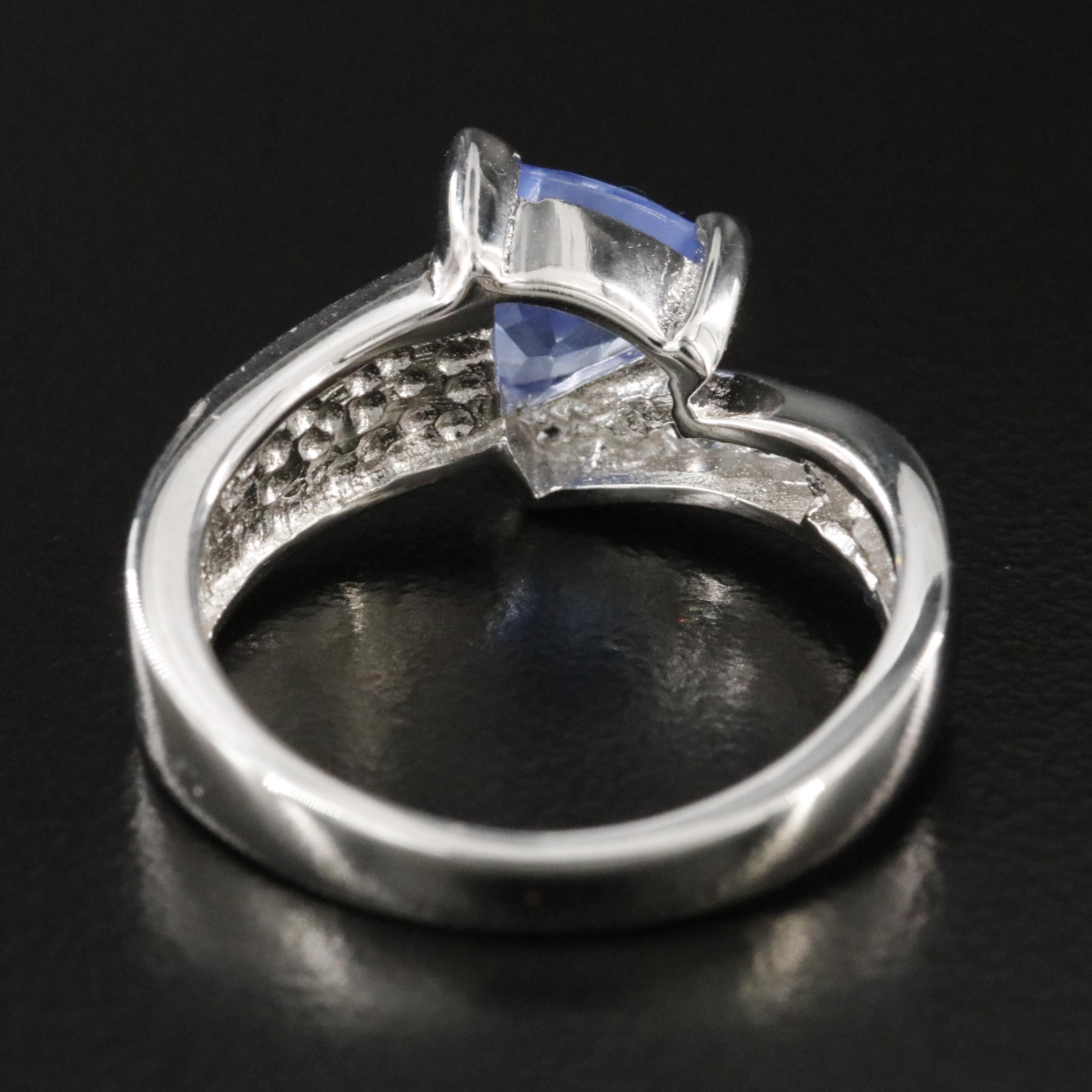 Sterling Tanzanite and Opal Ring
