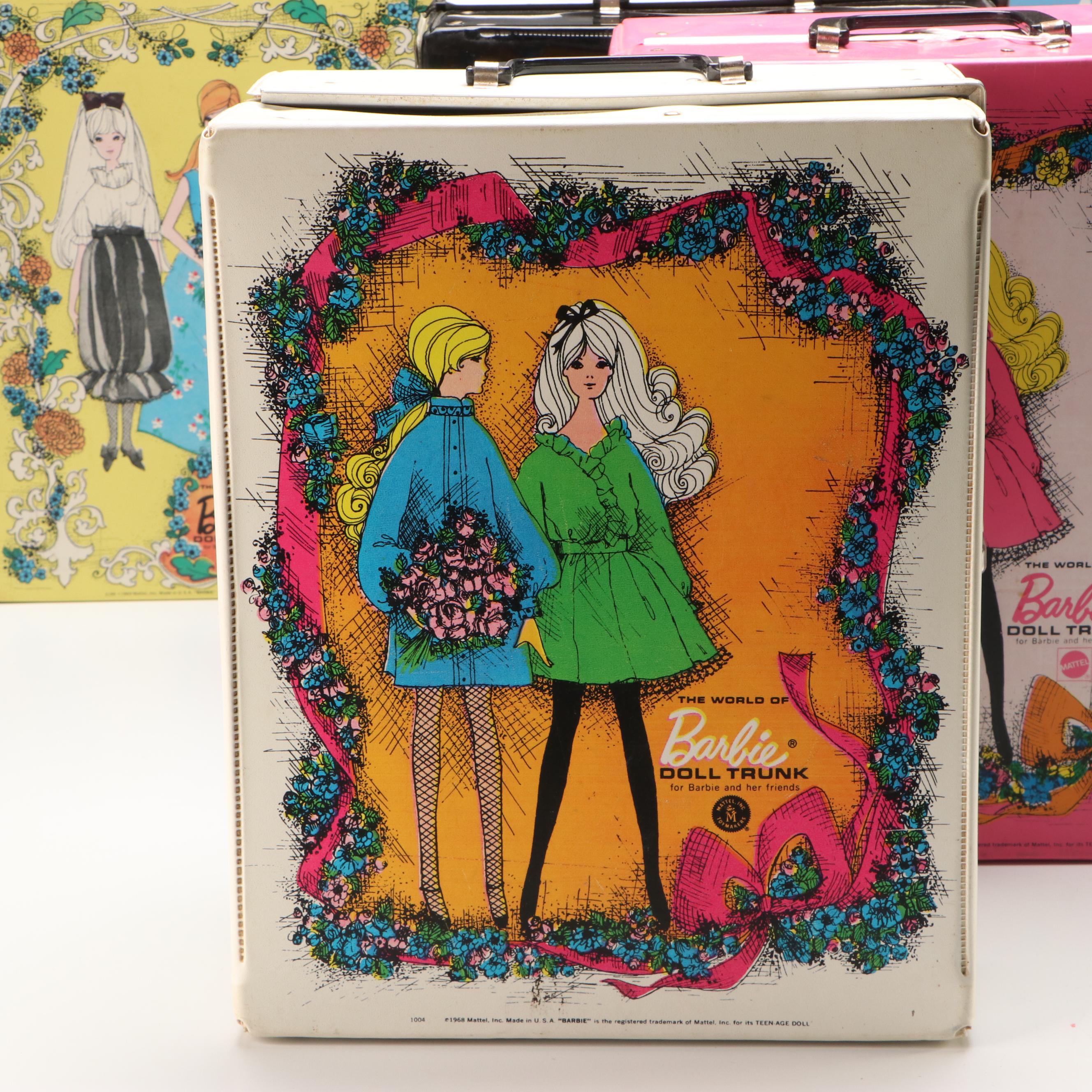 Mattel Barbie Vinyl Doll Trunks, Mid-20th Century
