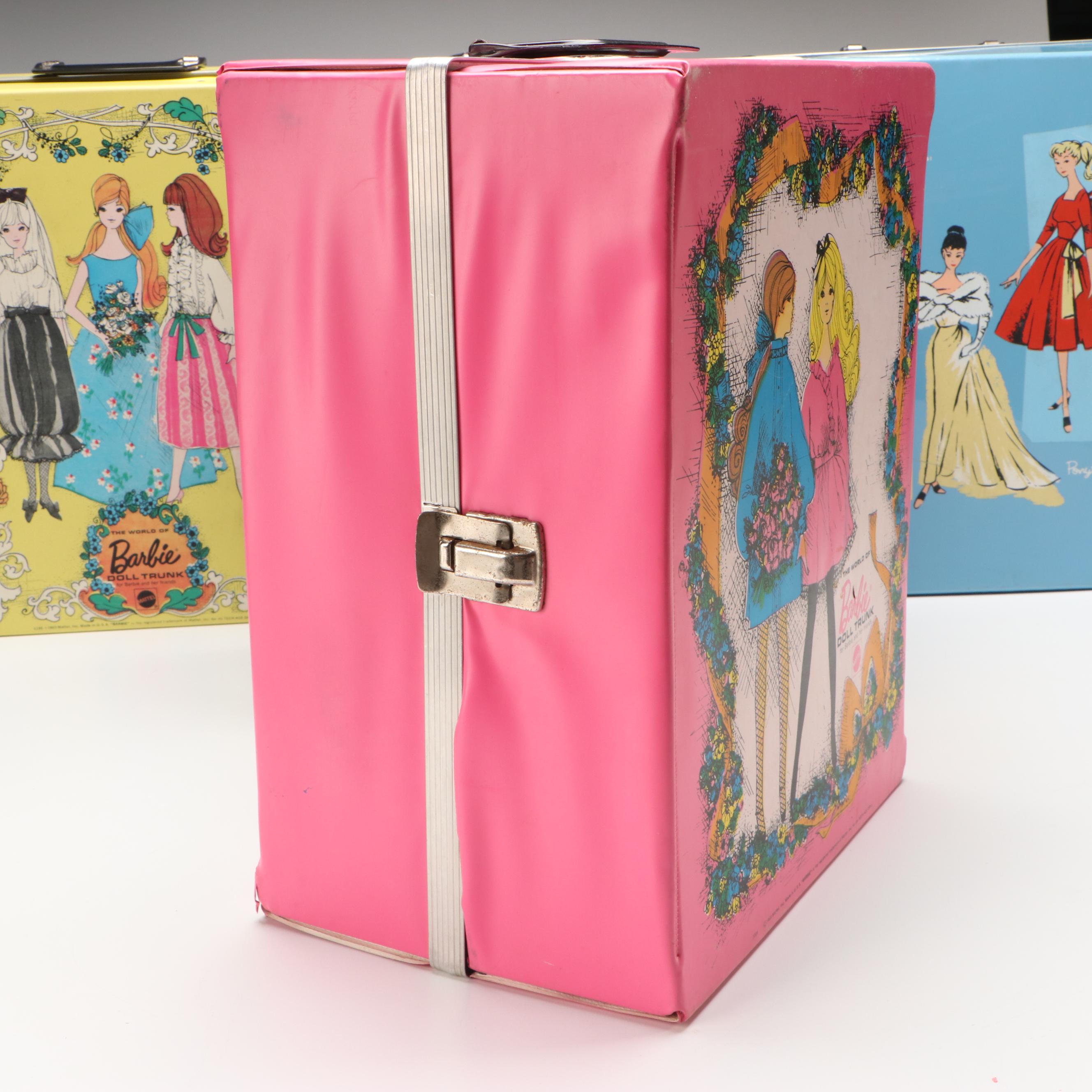 Mattel Barbie Vinyl Doll Trunks, Mid-20th Century