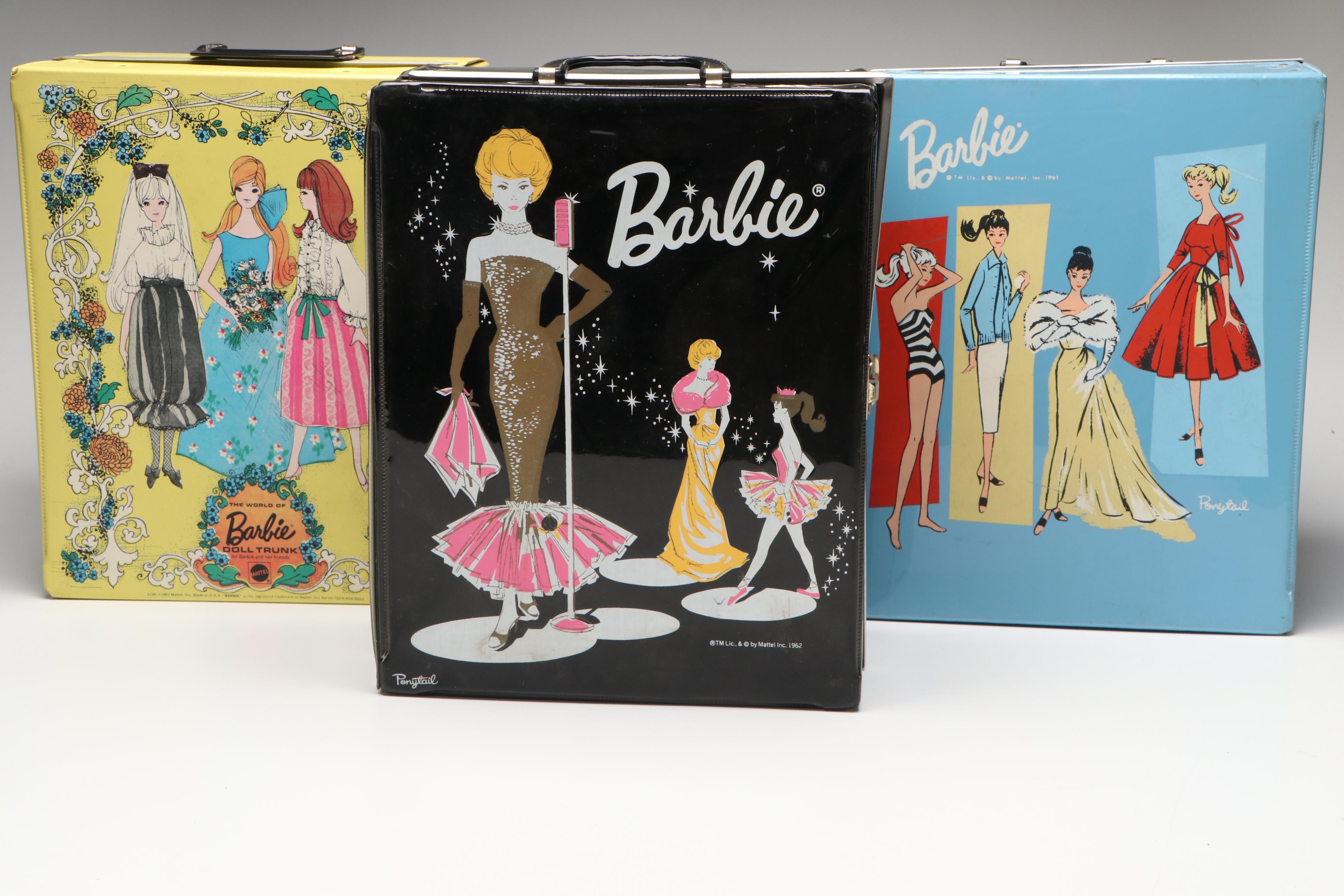 Mattel Barbie Vinyl Doll Trunks, Mid-20th Century