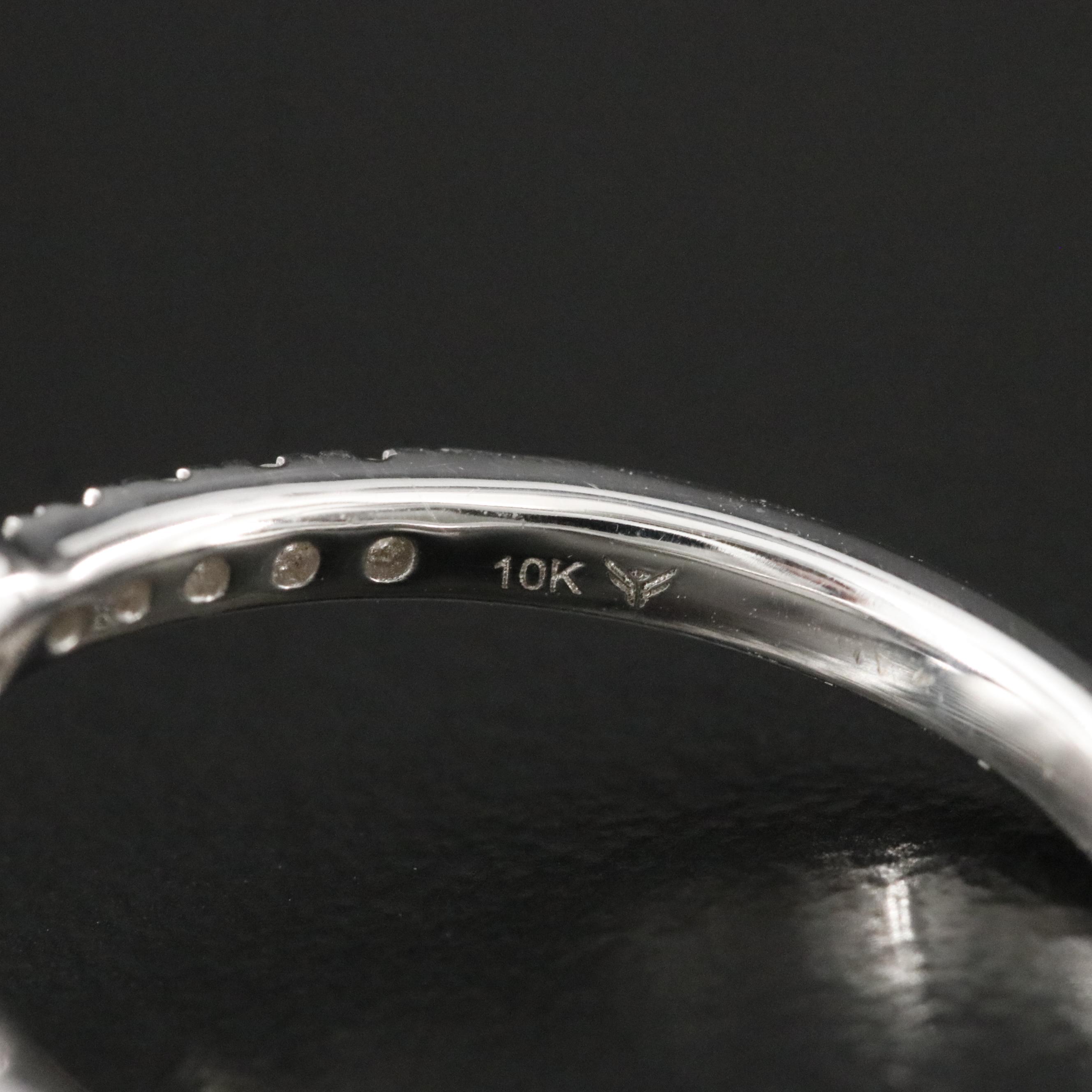 10K 0.32 CTW Lab Grown Diamond Chevron Band