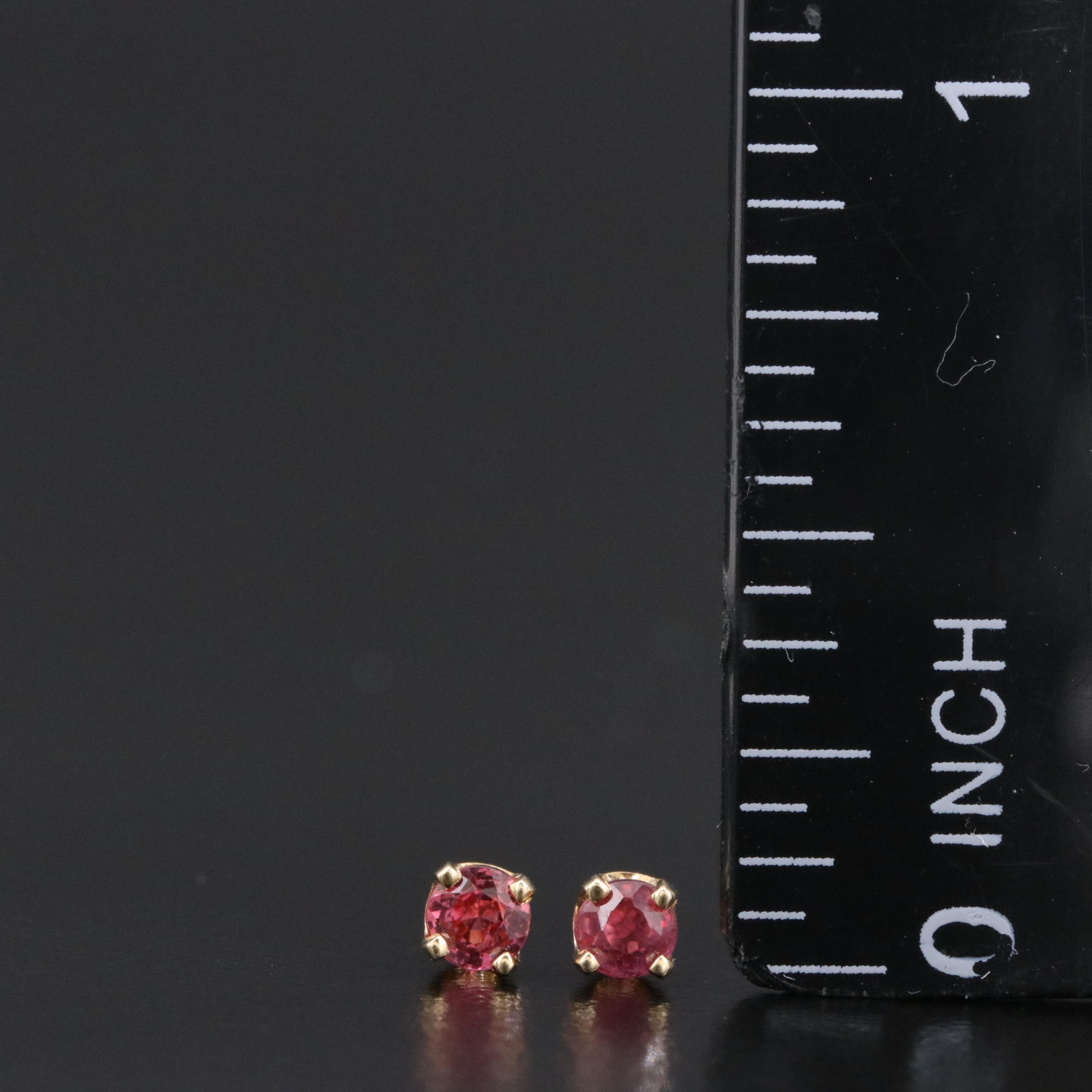 14K Ruby Stud Earrings