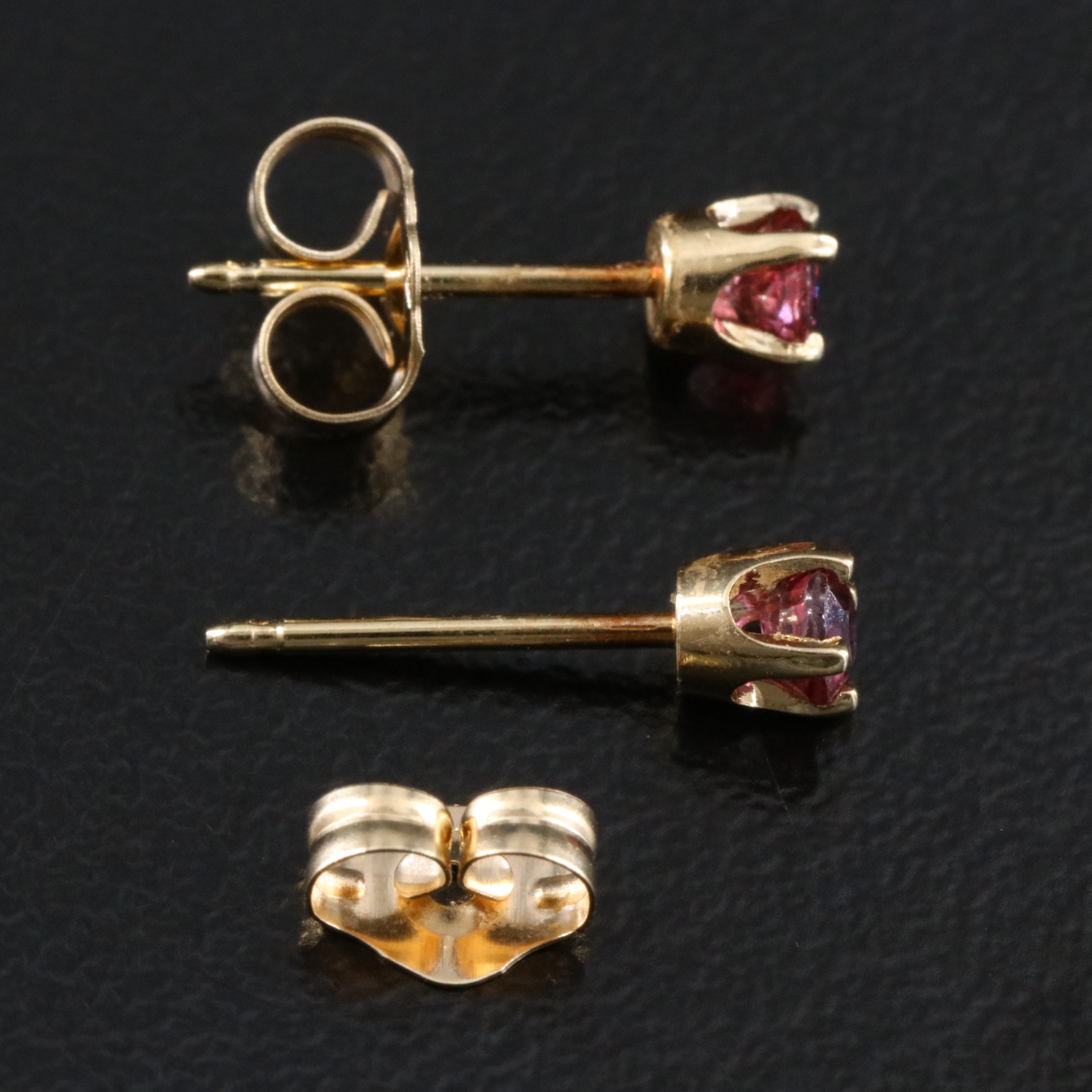 14K Ruby Stud Earrings